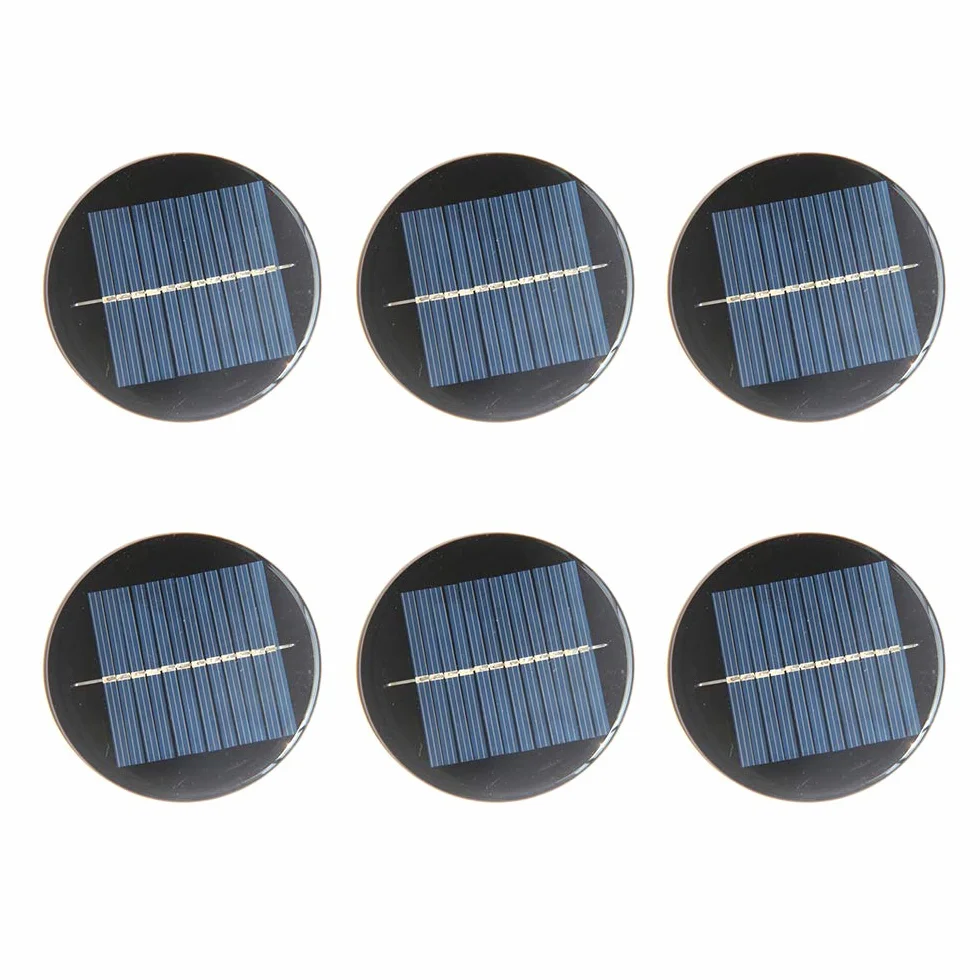 Nuzamas, set di 6 mini celle a pannello solare 6 V 90 mm per energia solare, fai da te casa, giardino, progetti scientifici – Giocattoli – Caricabatteria