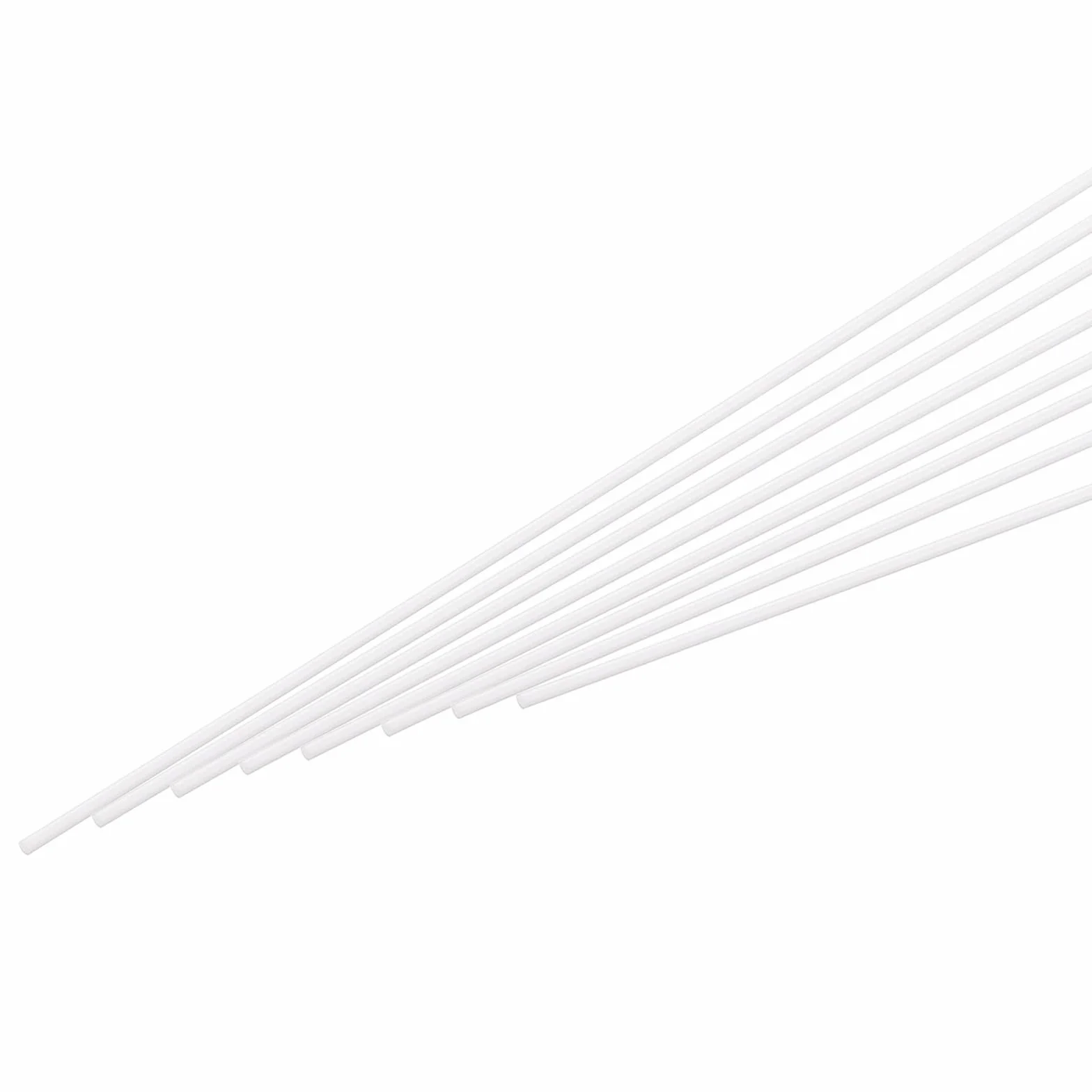 QUARKZMAN 10pz Astine in Plastica Abs, Diametro 1mm Lunghezza 500mm, Asta Bianca Solida per Modelli Fai da Te