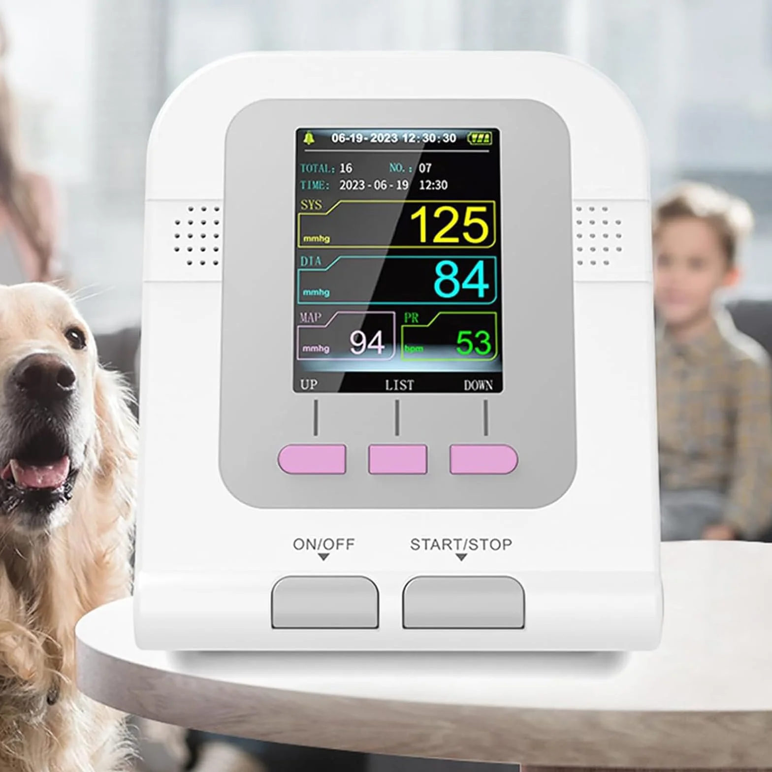 Misuratore Pressione Sanguigna Veterinario, Apparecchiatura Veterinaria Digitale, Sfigmomanometro Elettronico Con 3 Bracciali 3 Modalità, Display Digitale LCD, Per Gatti, Elefanti, Cura Degli Animali