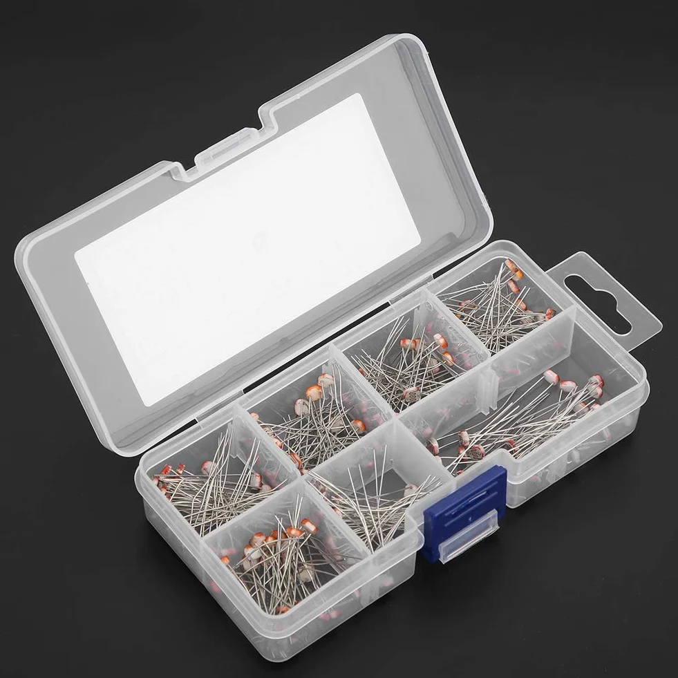 KIMISS Kit Fotoresistenza 175 Pezzi - GL5506 GL5516 GL5526 GL5528 GL5537 GL5539 GL5549 per Progetti di Elettronica Fai Te