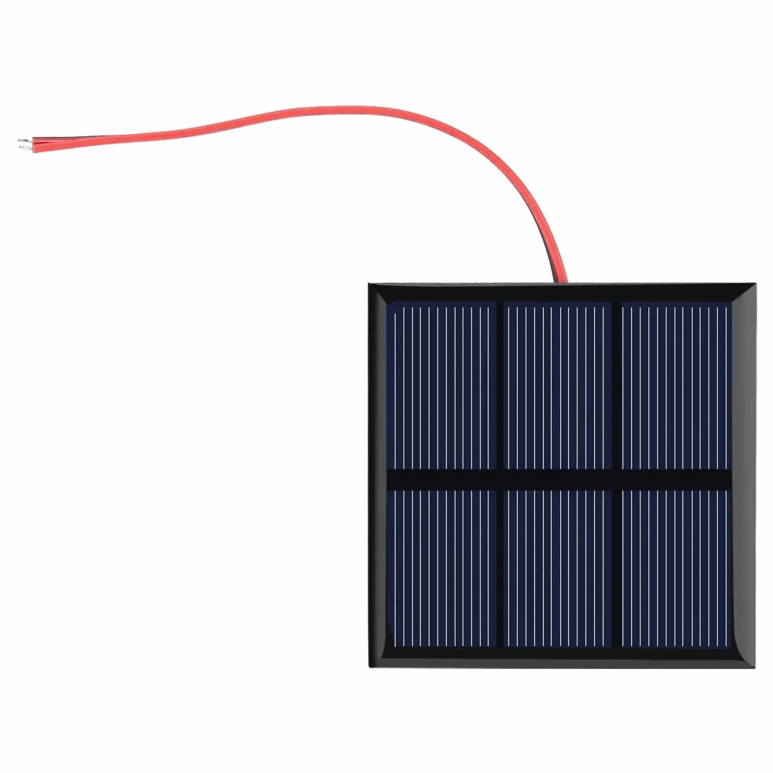 Mini Pannello Solare, 0,7 W 1,5 V Micro Pannello Solare Cella, Caricabatterie per Modulo di Alimentazione per Batteria da 1,2 V con Cavo, per Piccoli Elettrodomestici, 70 x 70mm