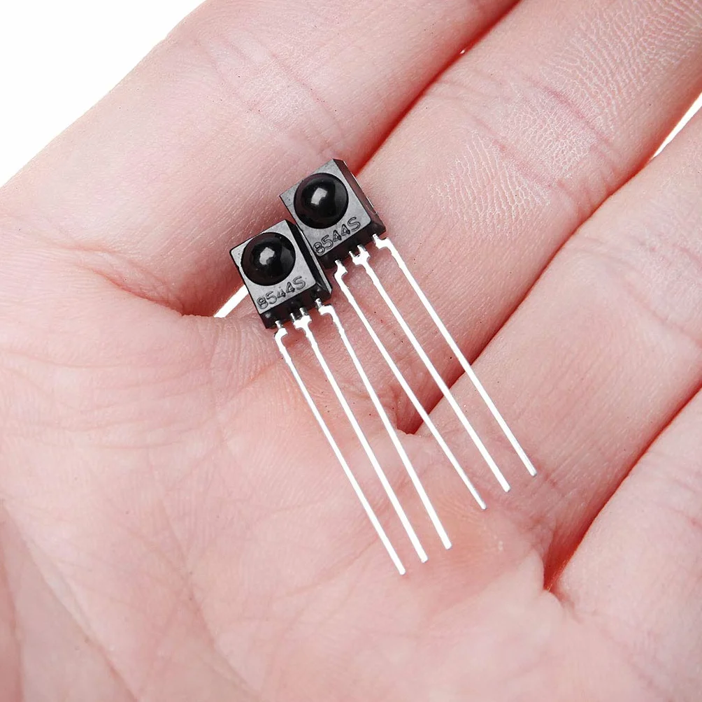 2 tubi ricevitore DIP-3 IC TSOP4838 IR 38 kHz modulo radiazione infrarossa remoto scheda di controllo, modulo di alimentazione, regolatore di tensione, trasmettitore, clip per cavo di