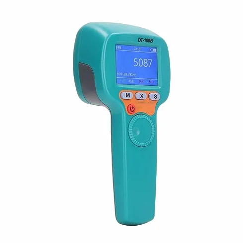 Stroboscopio a LED Digitale Tester di velocità Hz 1500LX Tachimetro 60 a 999999 RPM Stroboscopio Portatile Digitale 7,4 V DT100B Tachimetro Stroboscopico a LED Ricaricabile
