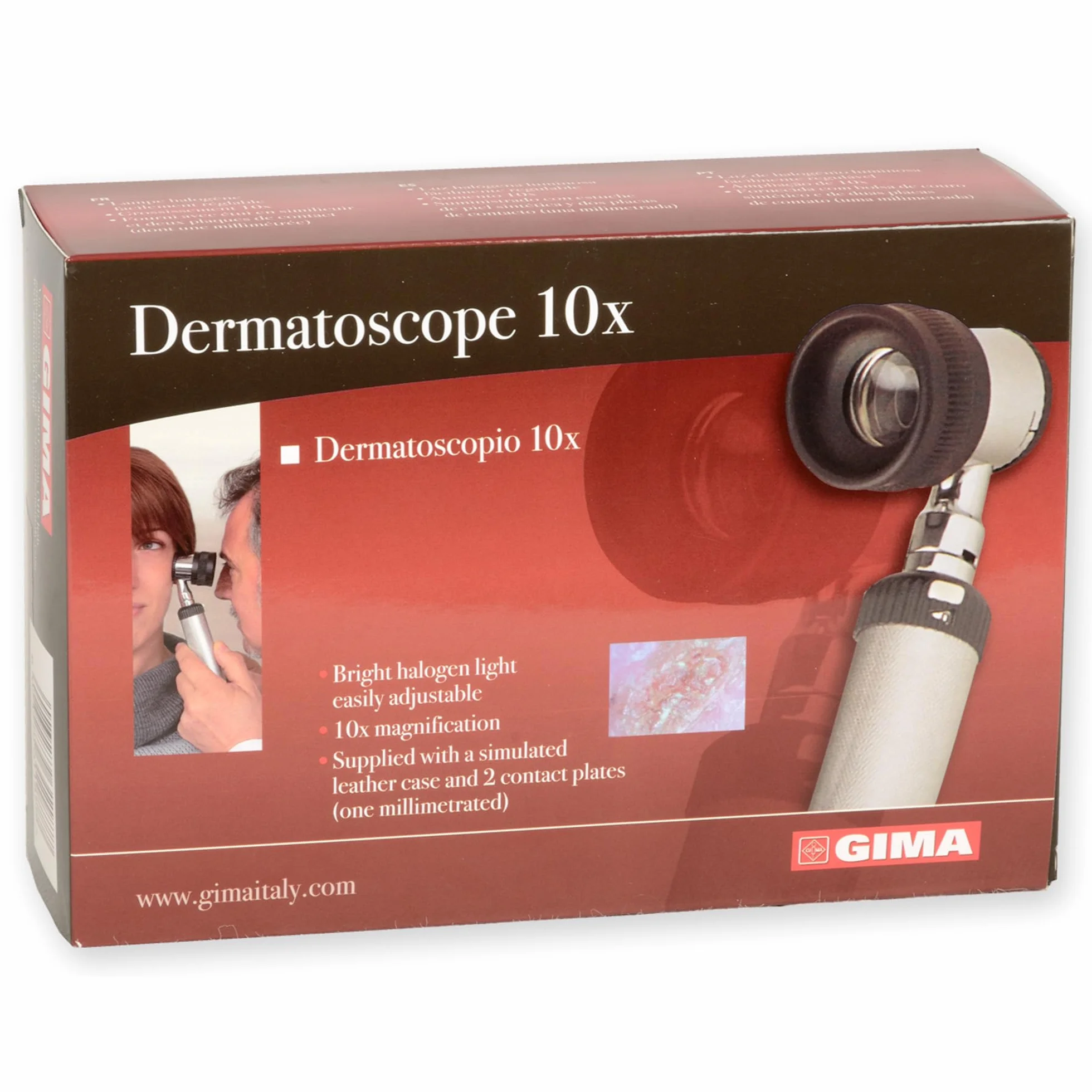 Gima 31187 Dermatoscopio Xenon Alogeno, 10X
