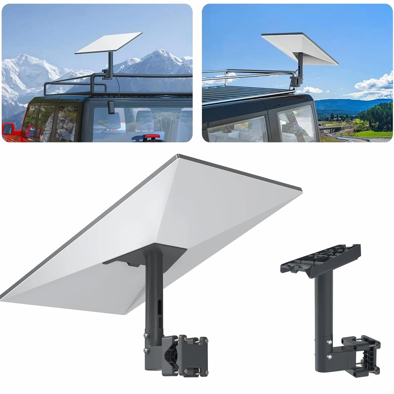 EDUP Kit di Montaggio per Starlink Gen 3 con Adattatore Girevole a 360°, Supporto da Palo Impermeabile per V3, Ideale per Camper, Tetto, Scala e Installazioni Esterne