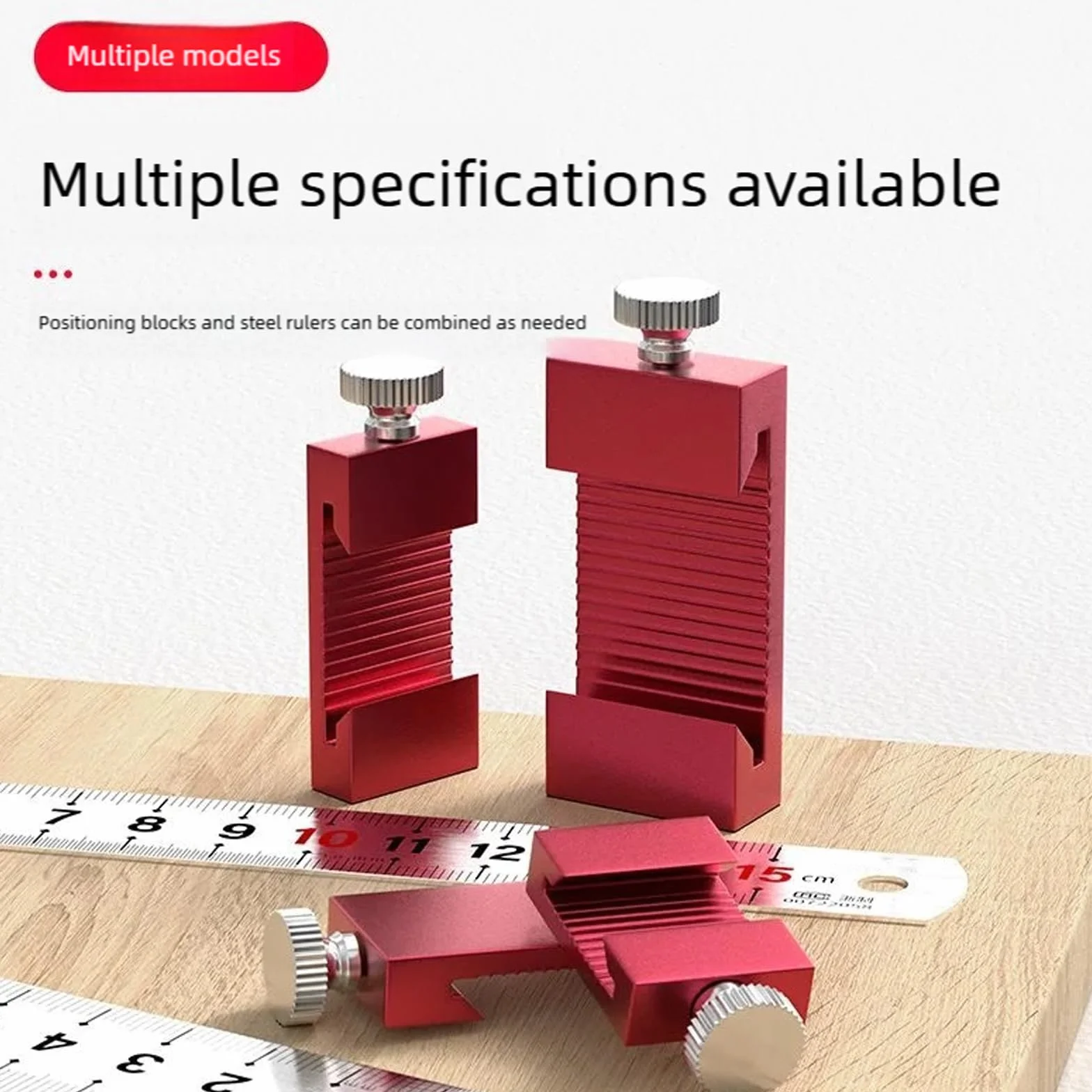 Dispositivo di bloccaggio per la regolazione dell'acciaio ad alte prestazioni compiti di marcatura accurati in cantieri e in alluminio righello Stopper Ingegneria Laboratorio.