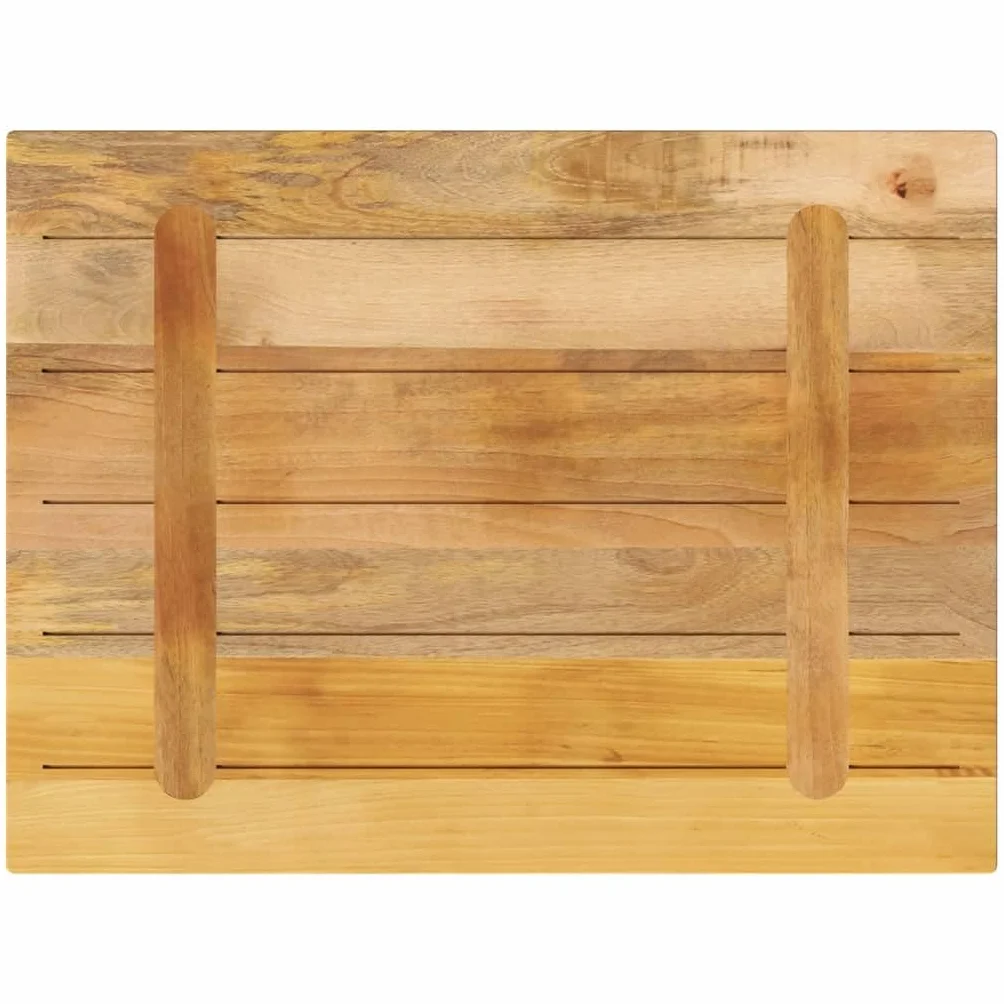 Piano per Tavolo Rettangolare 80x70x1,5cm Legno di Mango Grezzo