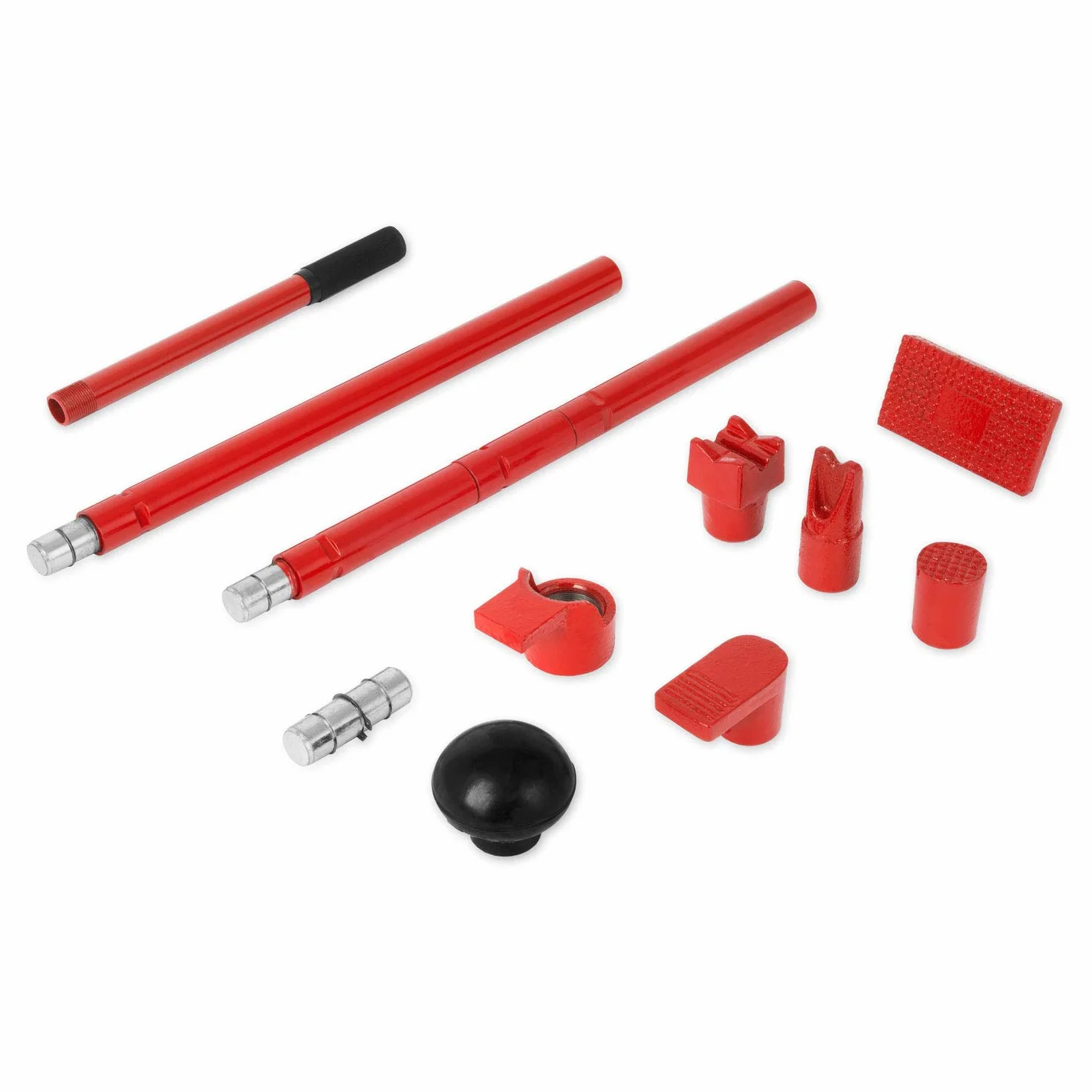 EBERTH Kit raddrizzatura corpo idraulico da 4 tonnellate con valigetta di trasporto (spargitore idraulico a V, 7 pezzi in pressione, 3 prolunghe) robusta scatola con accessori