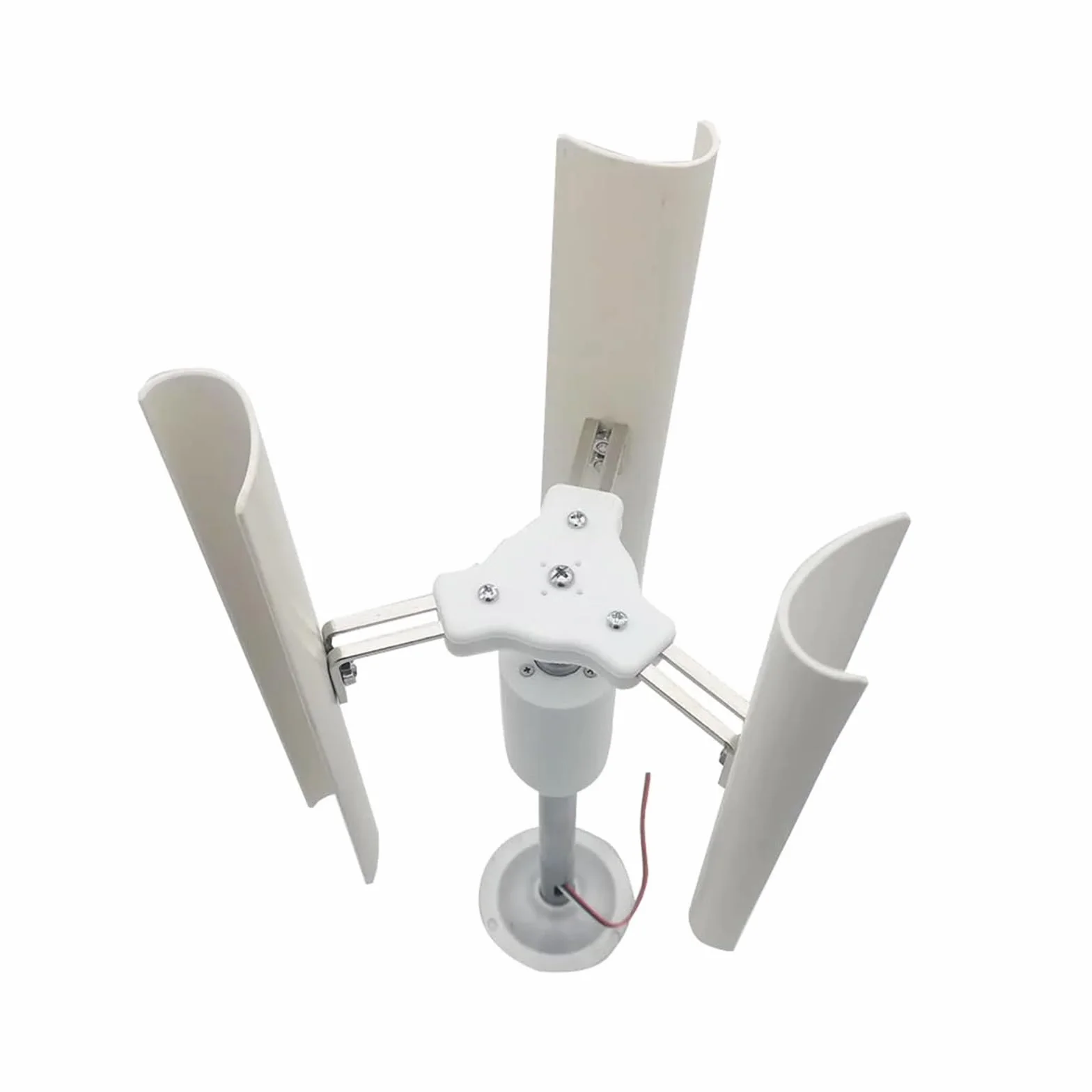 Mini generatore eolico Modello di generatore eolico verticale a tre pale senza rumore Generatore senza spazzole a magneti permanenti trifase Strumenti portatili for mulini a vento a bassa velocità per