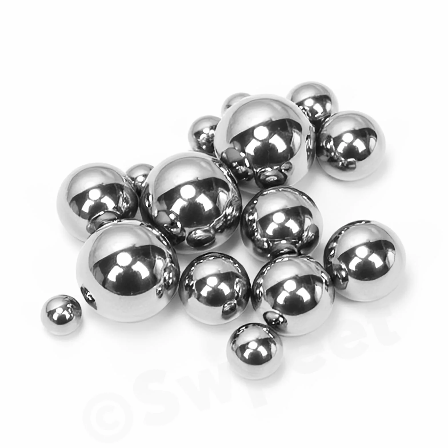 Swpeet 510Pcs Kit assortimento palle di cuscinetto in acciaio cromato metrica 2-8mm per biciclette
