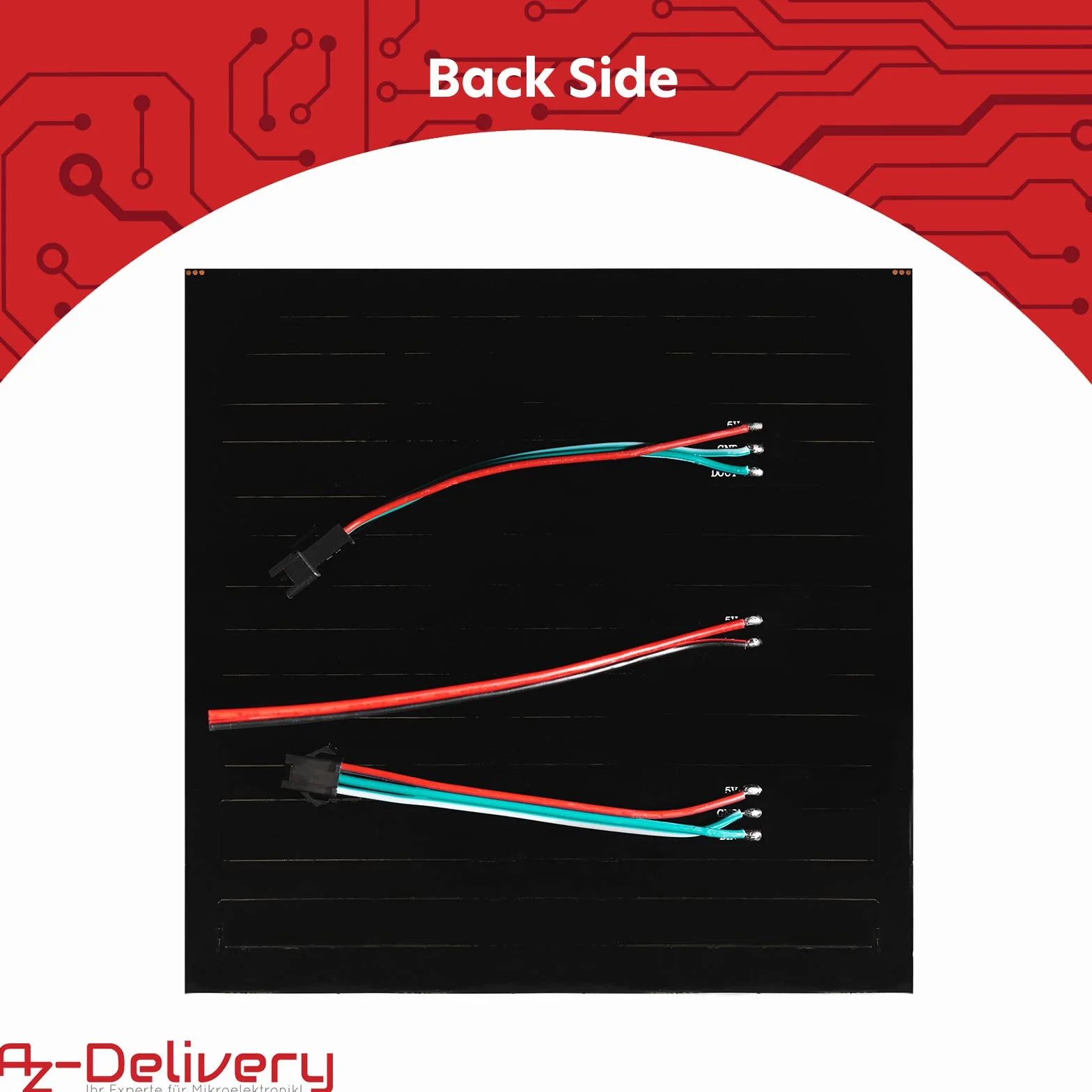 AZDelivery 5 x Pannello LED RGB WS2812B 16x16 256 LEDs Modulo Led flessibile 5050SMD IC Funzioni di colore pieno indirizzabile singolo con DC5V compatibile con Raspberry Pi