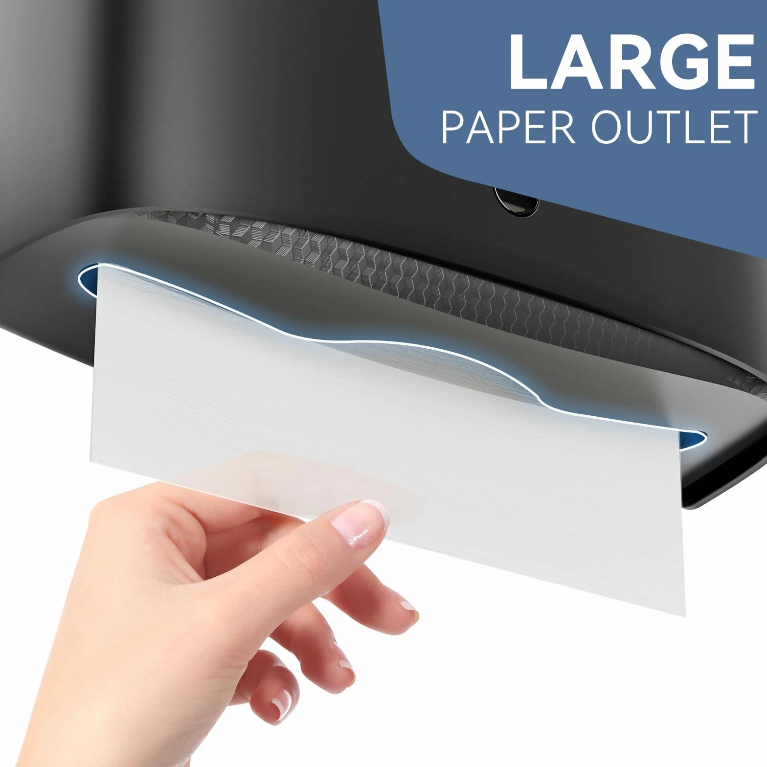 Dispenser Carta Asciugamani da Parete, Compatibile con Piega a V e C, 200 Asciugamani, Nero