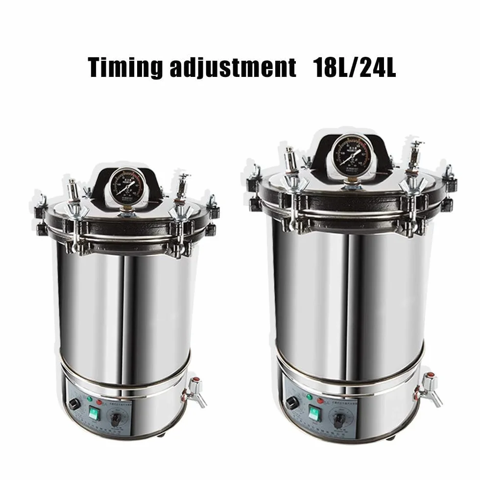 Autoclave Sterilizzatore A Vapore In Acciaio Inossidabilee Per Dispositivi Medici Dentali (Zeiteinstellung,24L)