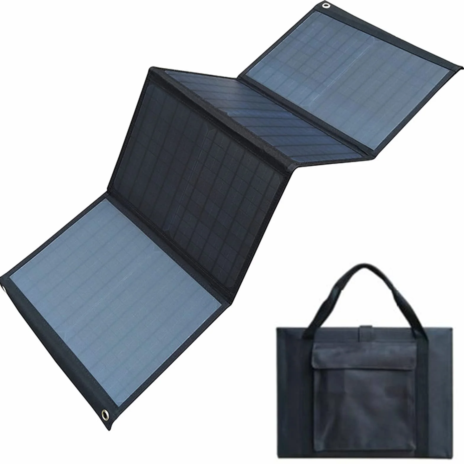 Borsa Pieghevole Solare da 40 W Generazione di Energia Portatile Pannello Fotovoltaico Pannello Pieghevole Batteria Ricaricabile da 12 V Alimentatore Esterno