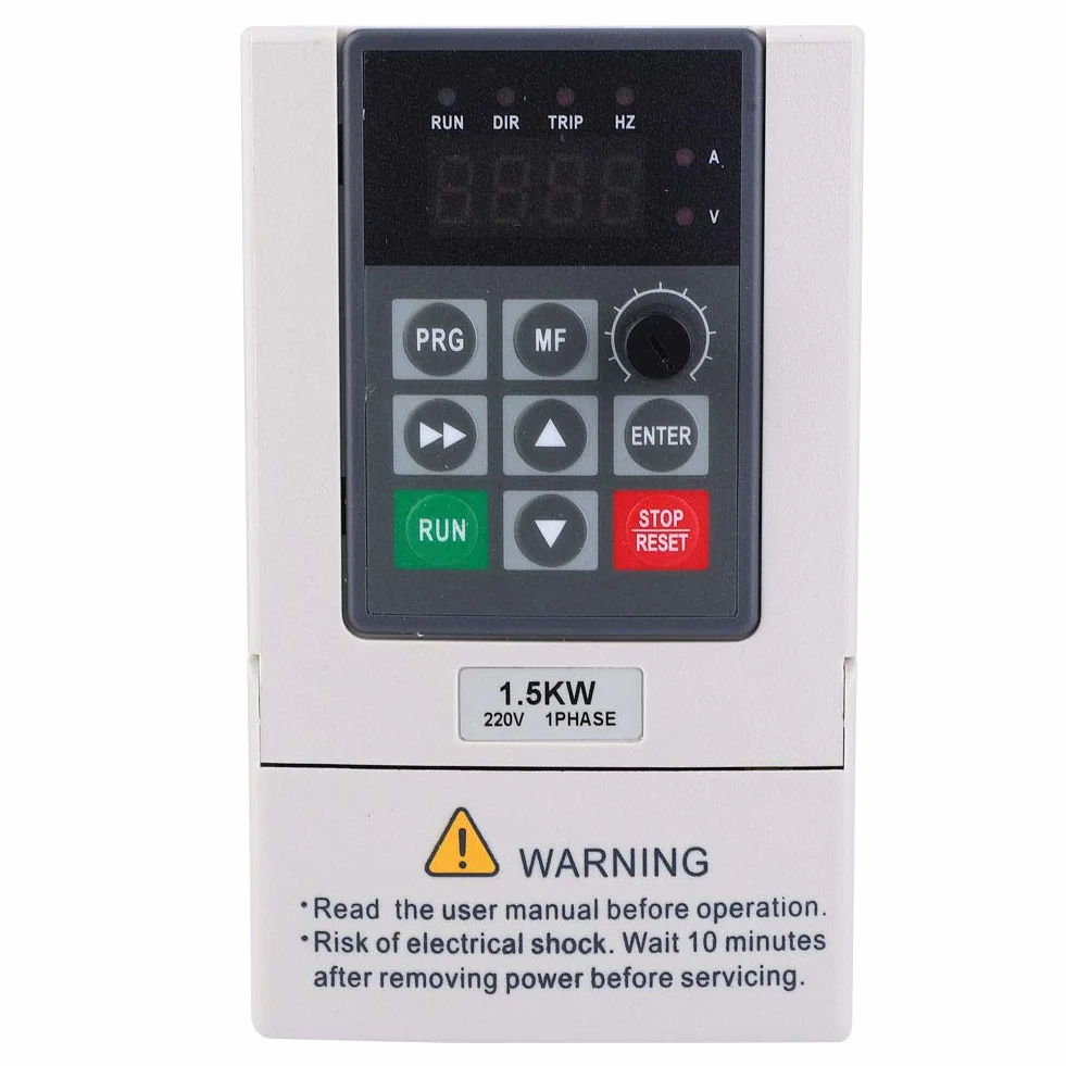 Convertitore di frequenza variabile da monofase a trifase (220 V, 1,5 kW), per flusso di controllo della pompa, alimentazione idrica a pressione costante, macchina per incisione, macchine da stampa, v