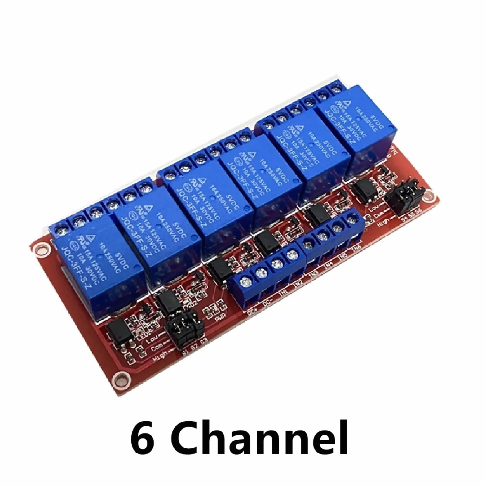 Modulo relè 5V 12V 24V 1/2/4/8 canali Modulo relè di Isolamento Doppio accoppiatore Ottico con Trigger di Livello Alto e Basso(5V,6)