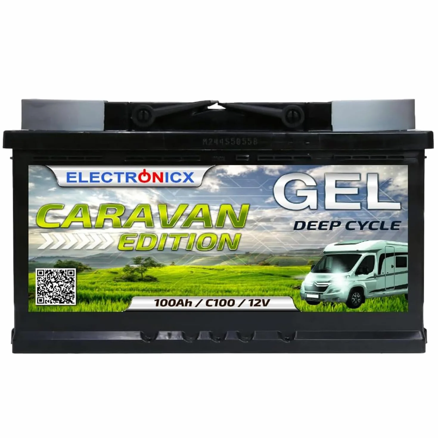 Batteria GEL 12V 100Ah Ciclo Profondo – Batteria Senza Manutenzione per Camper, Caravan, Barca, Casetta da Giardino, Sistemi Solari Off-Grid – Electronicx Caravan Edition