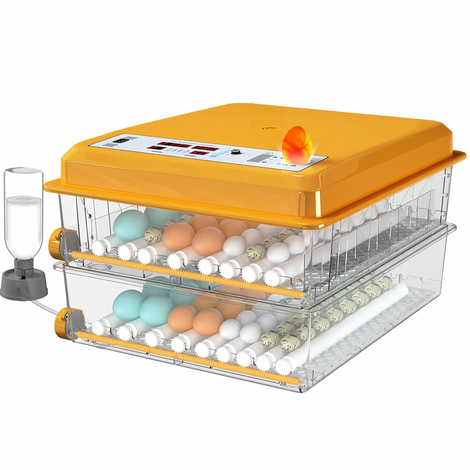 Incubatrice per Uova Automatica, Incubatrice per 120 Uova, Rotazione Automatica, Monitoraggio dell'umidità, Controllo Temperatura, 5 Modalità di Incubazione Automatica, Giorni d'incubazione