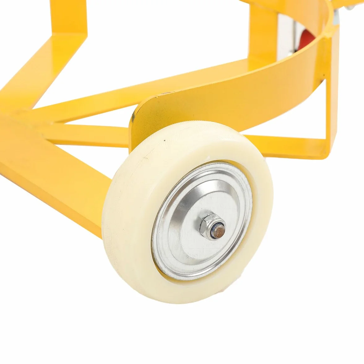Carrello per Trasporto Fusti con Ruote a Rullo, Carrello per Tamburo, Design Basso, Capacità di Carico 500kg, per Utilizzo Industriale e Magazzino, Compatibile con Fusti fino a 60cm di Diametro