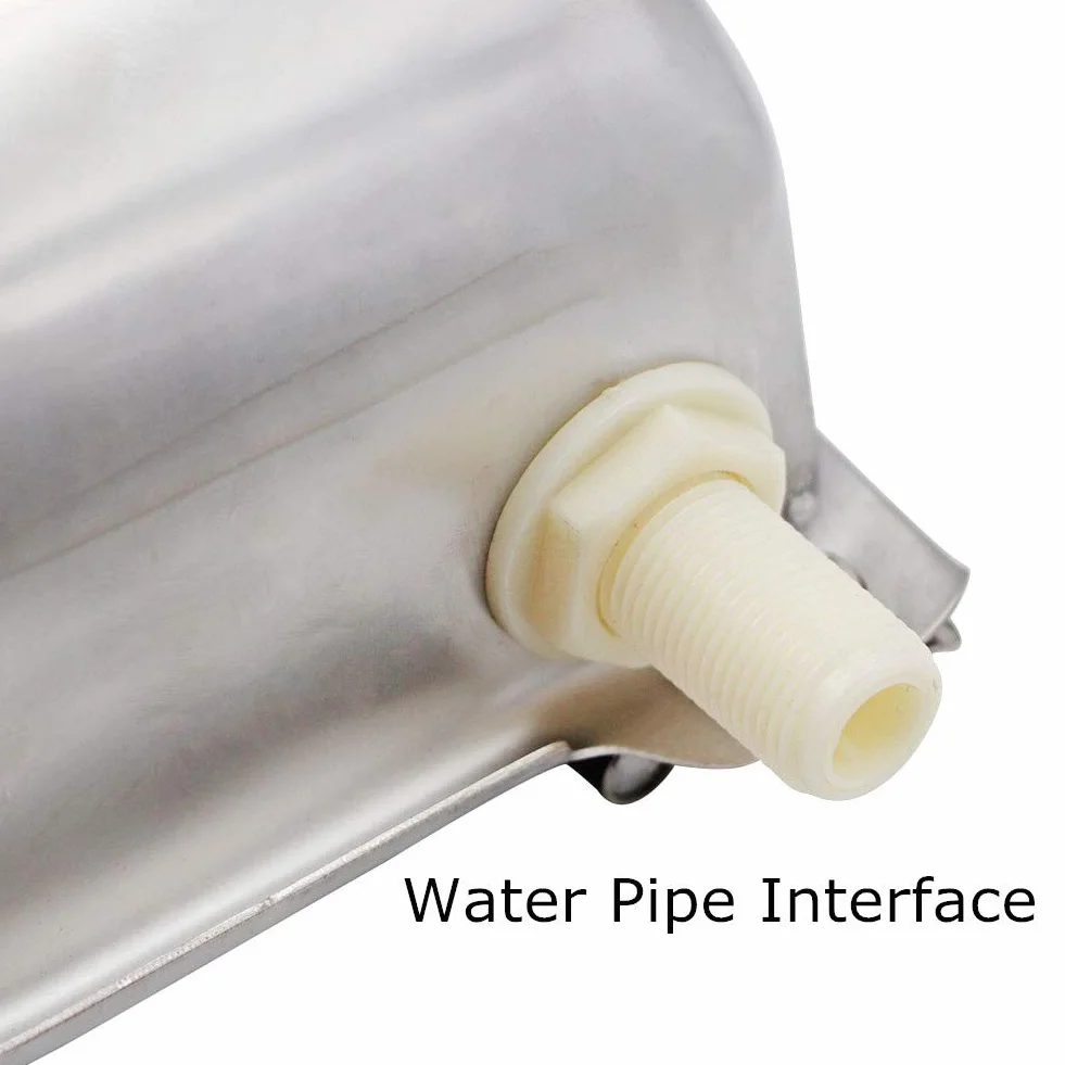 Abbeveratoio per Bovini in Acciaio Inox Grande Capacità Automatico Bestiame Ciotole d' Acqua Automatica Ciotola per Bestiame per Capre con Valvola Galleggiante Foro di Scarico