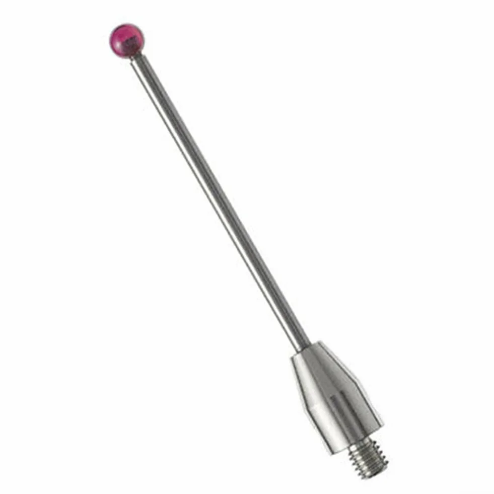 A-5003-3680 CMM Probe Stylus 50mm Lungo 3mm Diametro Punta Filettatura Acciaio Bianco Gambo Alta Rigidità per la Misurazione di Macchine Utensili