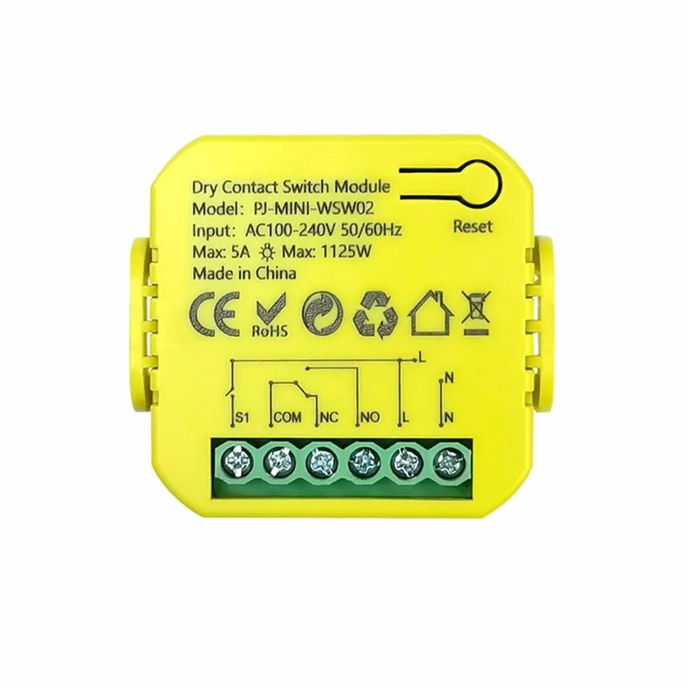 TUYA Smart Life WiFi Modulo WiFi Switch Relè di Contatto A Secco 5A DC12V 24V AC100-240 V Controllo Timer Remoto 'App Remoto