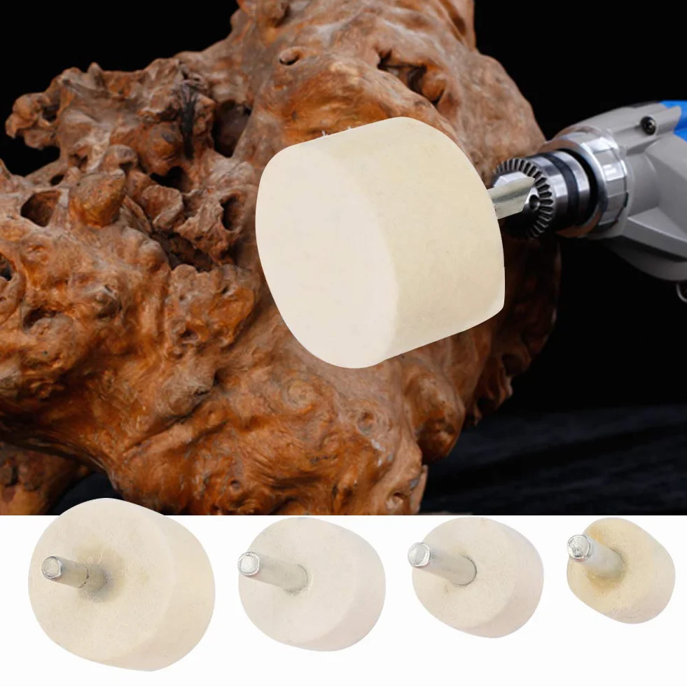 5 Set Polvere per Lucidatura All'ossido di Cerio + 4 Pezzi Ruote per Lucidatura in Feltro di Lana Kit per Lucidatura in Feltro per Intaglio del Legno Scultura in Giada