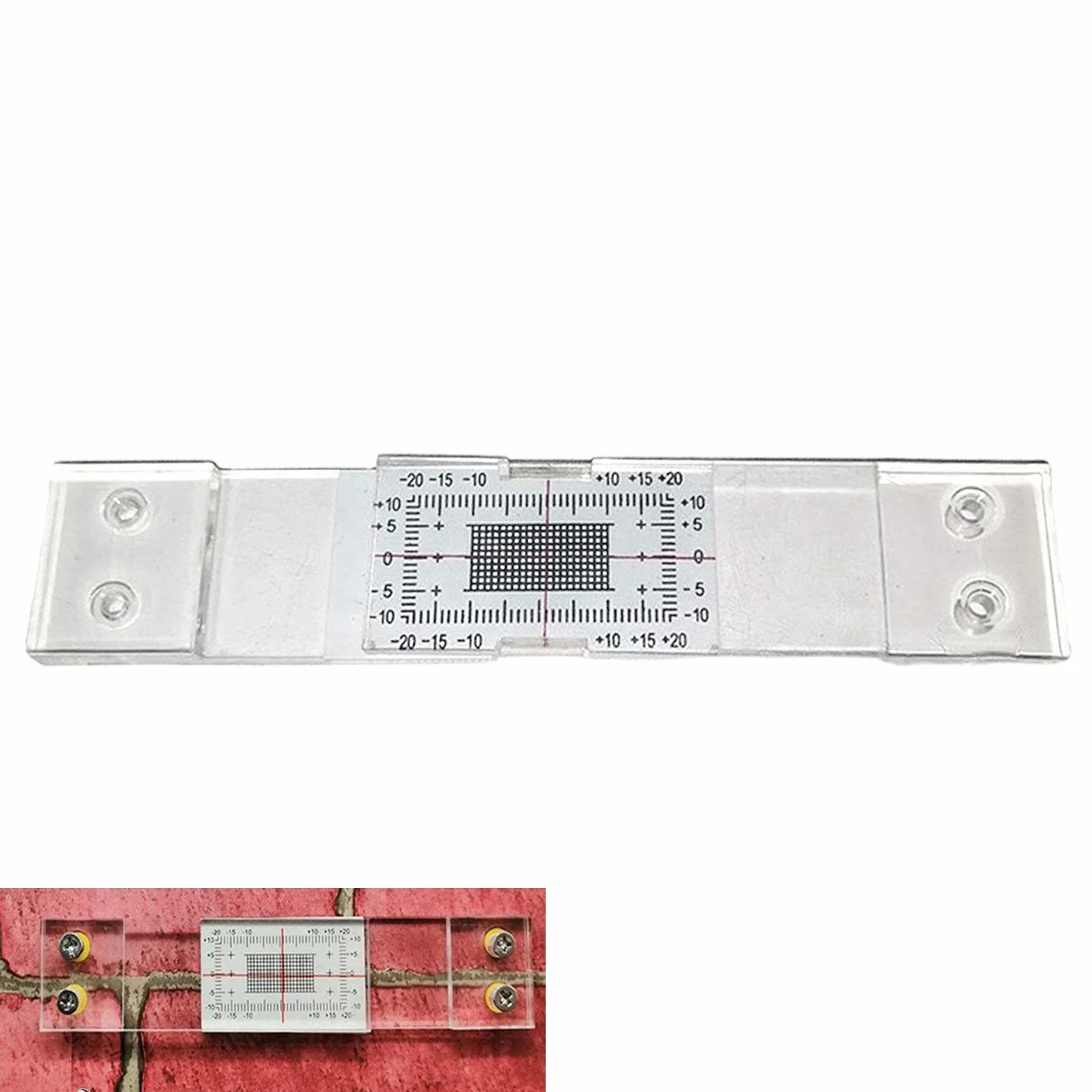 Misuratore di monitoraggio delle Crepe | Monitor di Crepe Standard per pareti di edifici | Fessurimetro e registratore per monitoraggio di deformazioni e Crepe della Parete