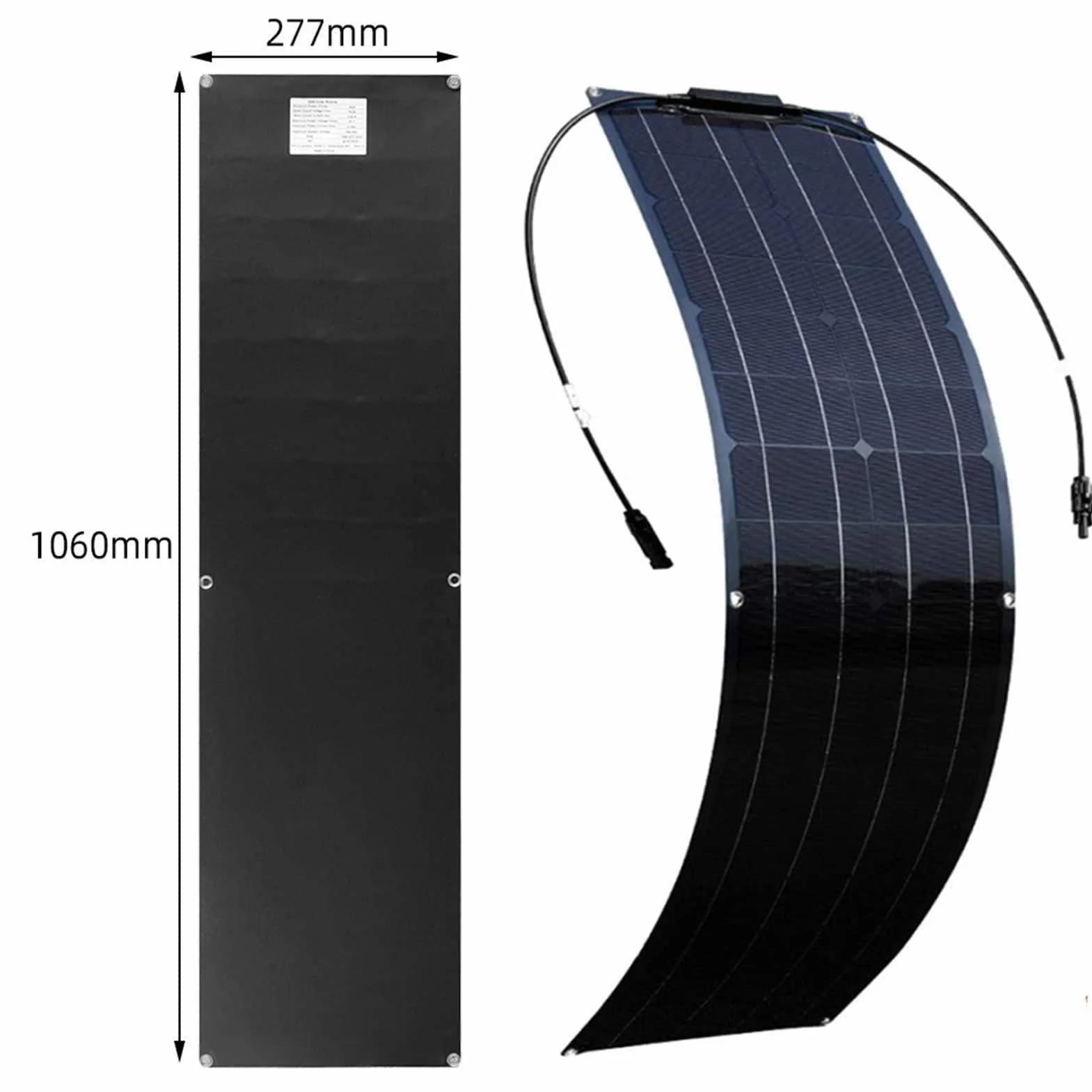 Pannello Solare Flessibile 800 W Modulo Fotovoltaico (4 Pezzi da 200 W) Cella Solare Monocristallina con Controller 40 A Uscita USB per Caricare Batterie 5 V/12 V/24 V, per Campeggio, Yacht