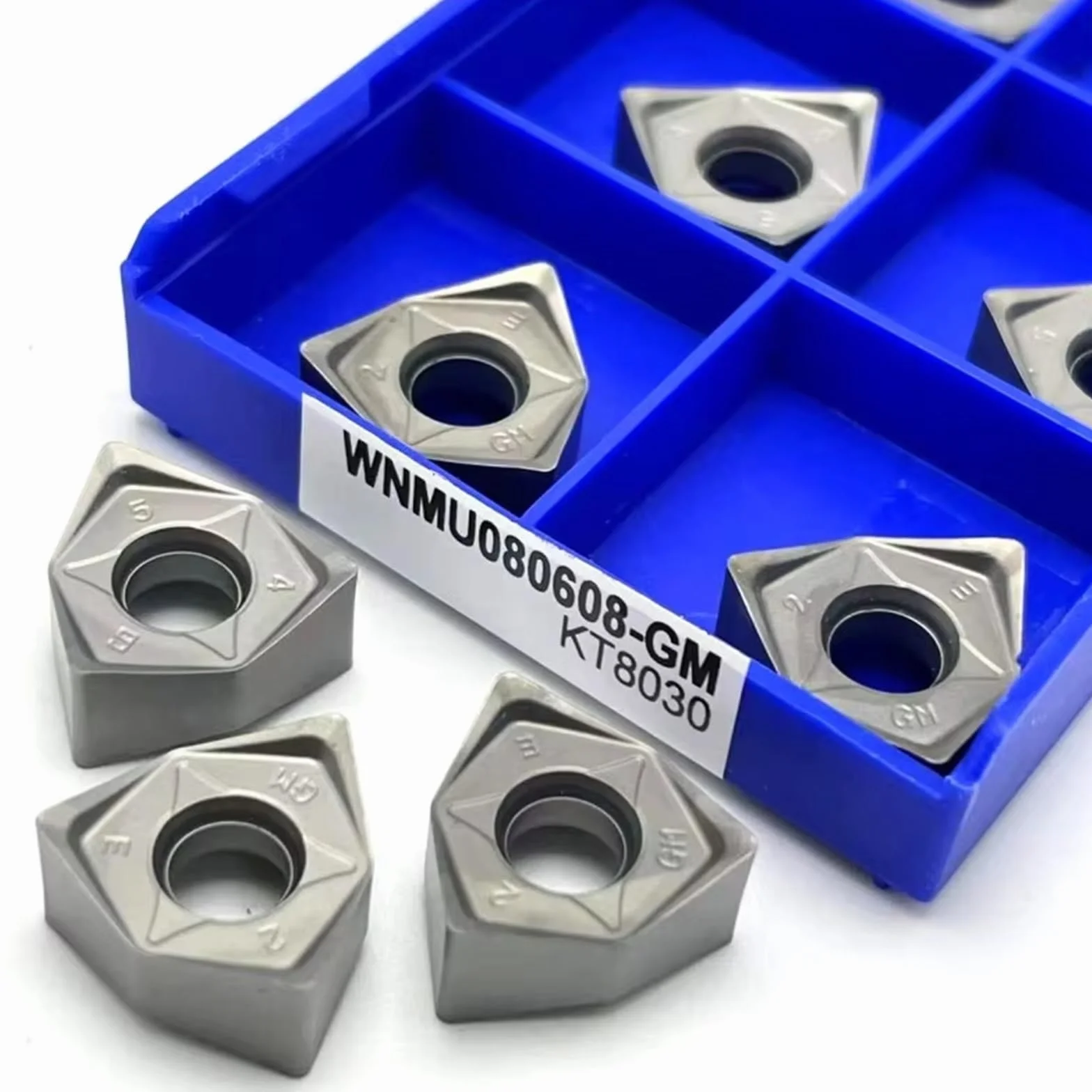 WNMU080608 Utensile Per Tornitura In Metallo Duro Ad Avanzamento Rapido, Esagonale A Doppia Faccia, Angolo Retto Di 90 Gradi WNMU 080608 Utensili Per Tornio(080608-GM KT8060,20PCS(2box))
