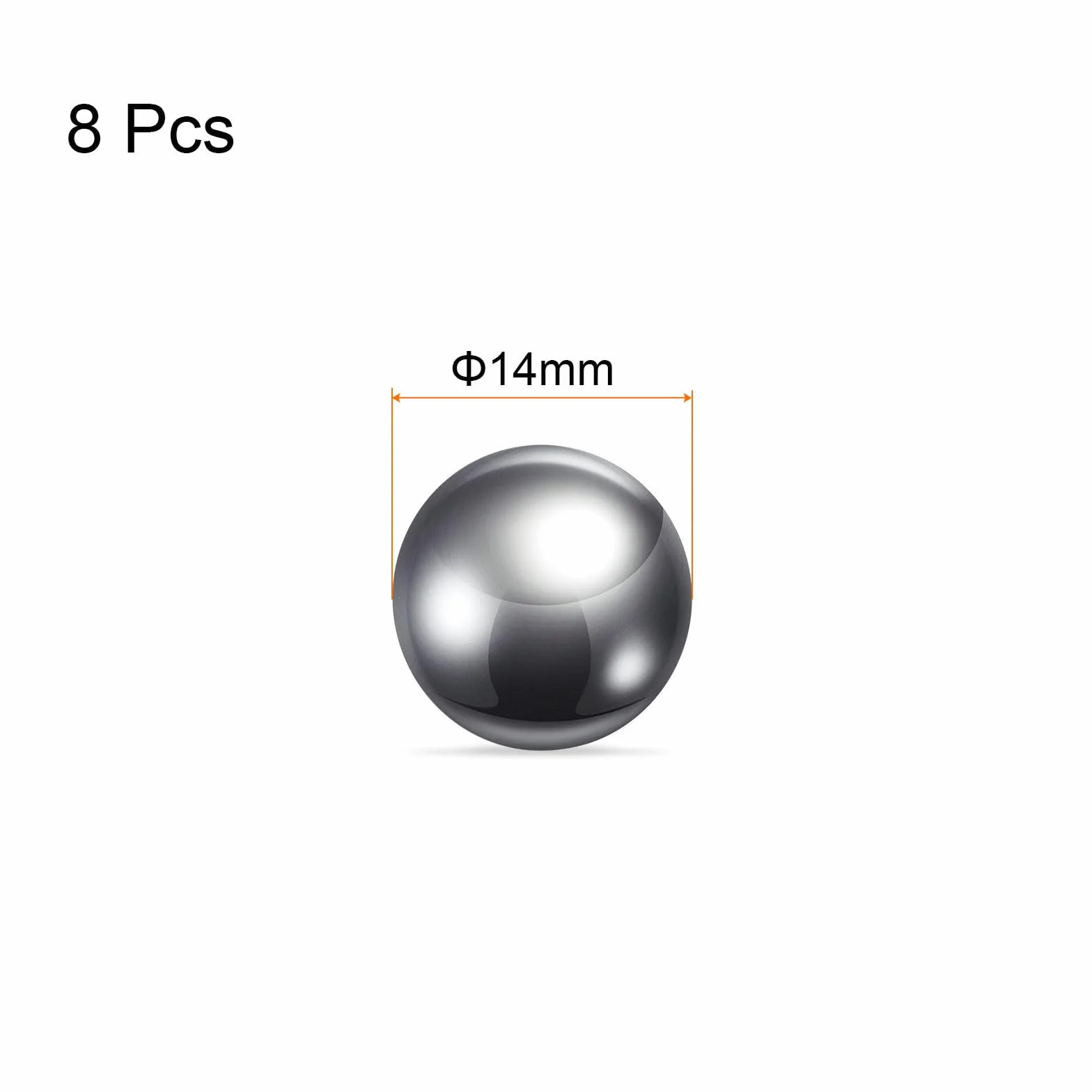Cuscinetto a Sfera in Acciaio Inossidabile 14mm Precisione Sfere 304 Metallico Lucidi