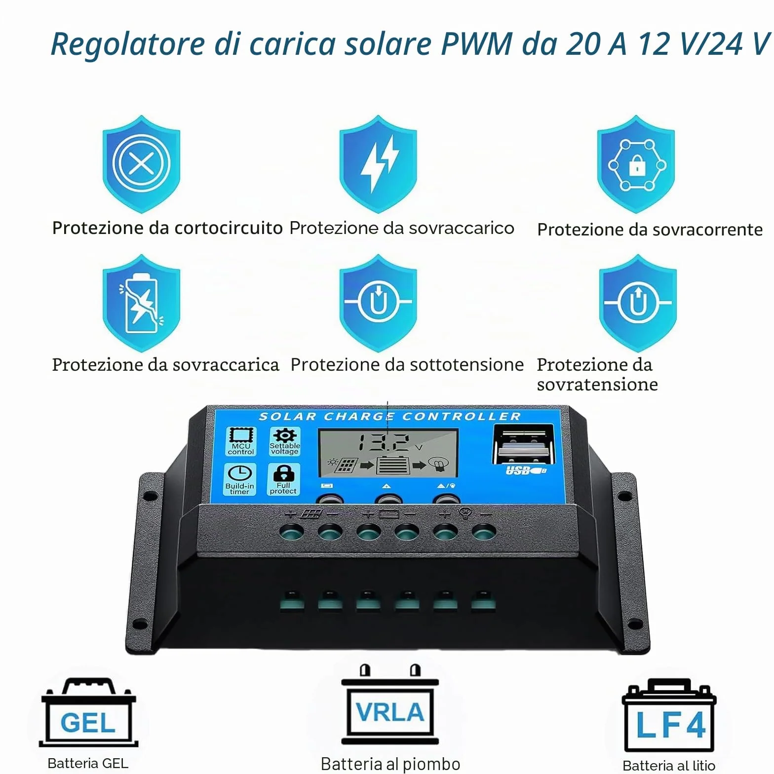 XINPUGUANG Kit Pannello Solare 200w 12v：2PC 100w Pannello Fotovoltaico, 20A Regolatore di Carica Solare, Cavo Solare da 3m, Staffe di Montaggio Stile Z per Camper, 12v batteria