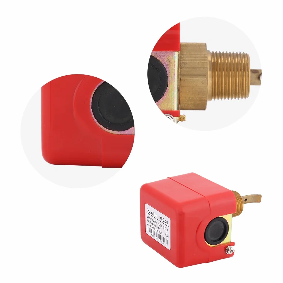 Akozon Flussostato Acqua R3/4 SPDT 15A 250V IP54 Pompa Rame Sensore Interruttore Flusso a Paletta