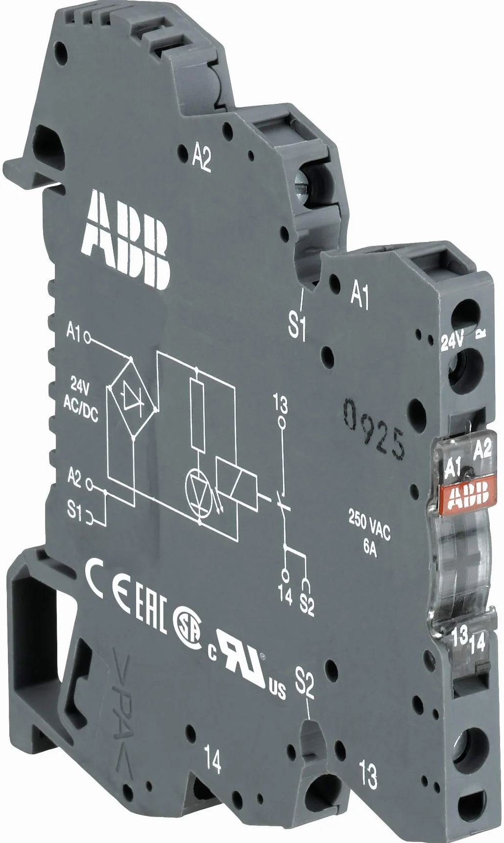 ABB OBOC5000-24 V DC Optocoupler R600 A1-A2 = 24 V DC, 4,5-58 V DC/ 1 mA-5 A, MOSFET (ABB1SNA645024R2100)