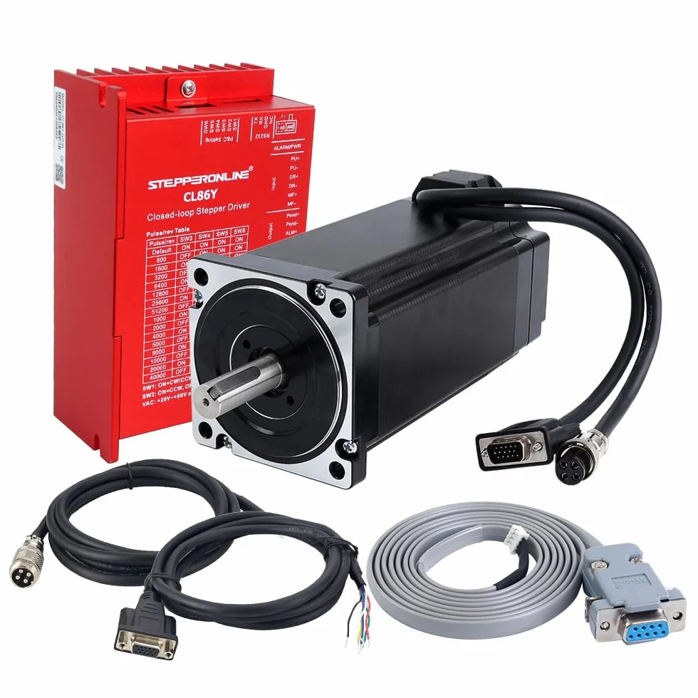 Kit passo-passo a 1 asse chiuso 12,0 Nm Nema 34 motore e driver CL86Y-V20 | STEPPERONLINE, Driver 2.0 0-8,5 A 20-80 VAC/30-110 VDC