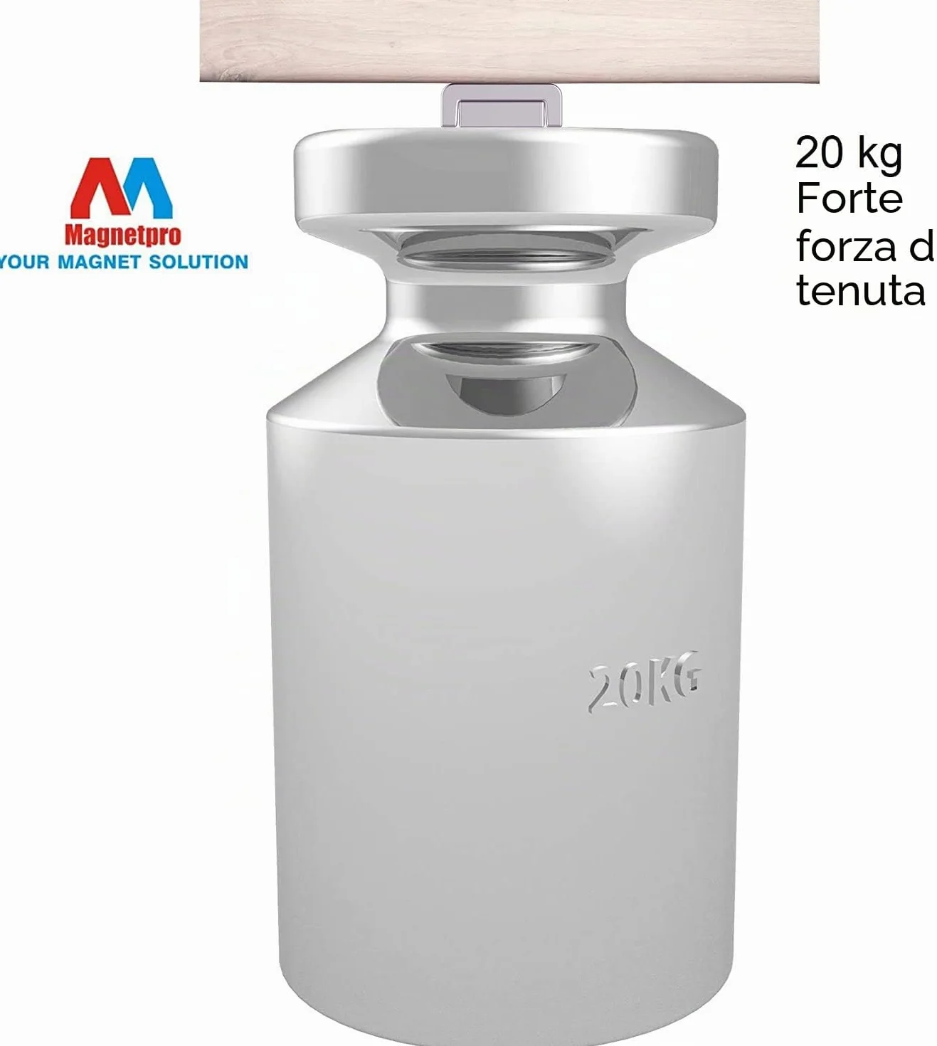 Magneti rettangolari 20 kg 40 x 13,5 x 5 mm con foro svasato e capsula per uso domestico e industriale