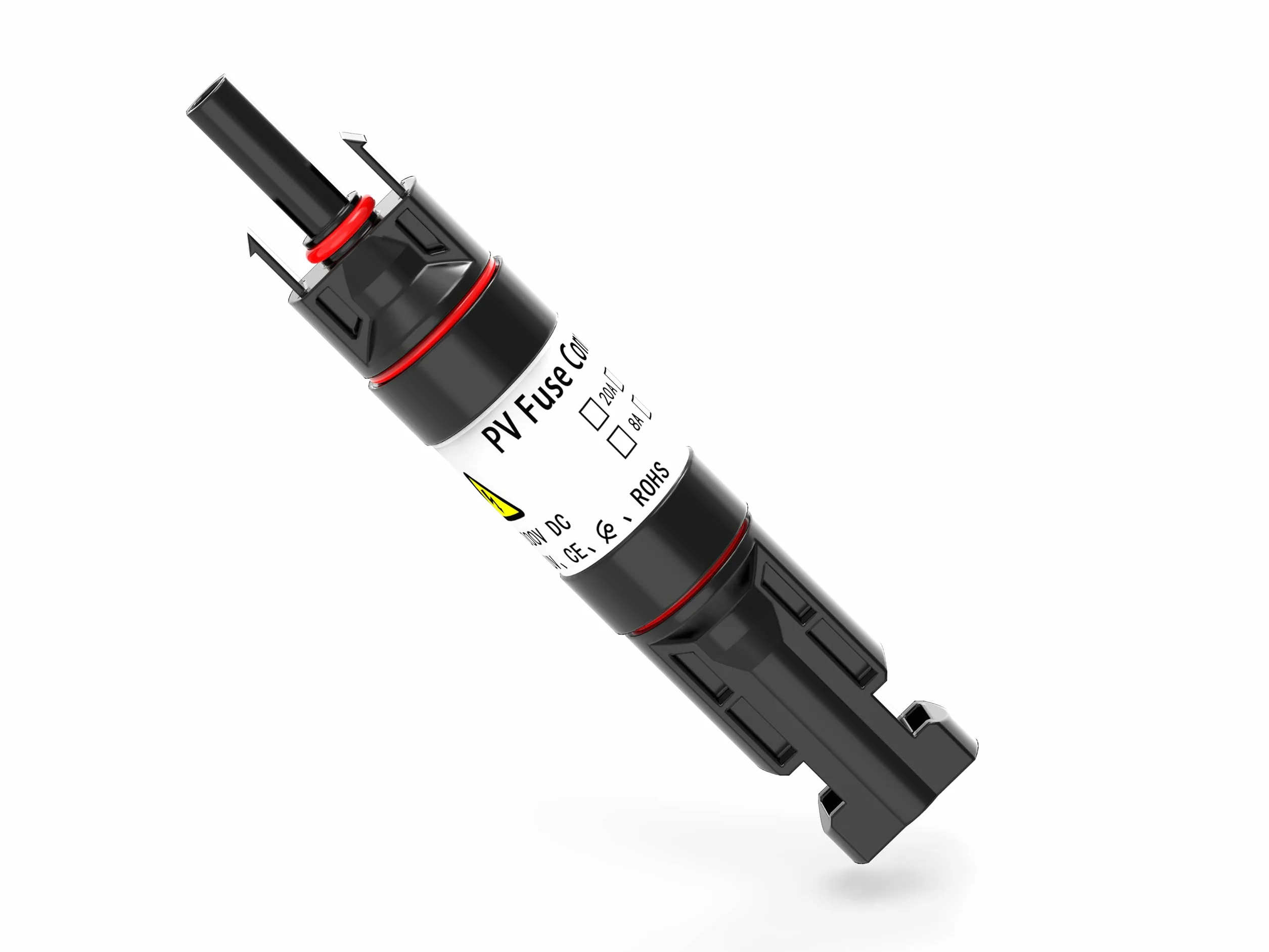 Fusibile Solare 30 Amp 1000 VDC con Portafusibile In-Linea per Impianti Fotovoltaici