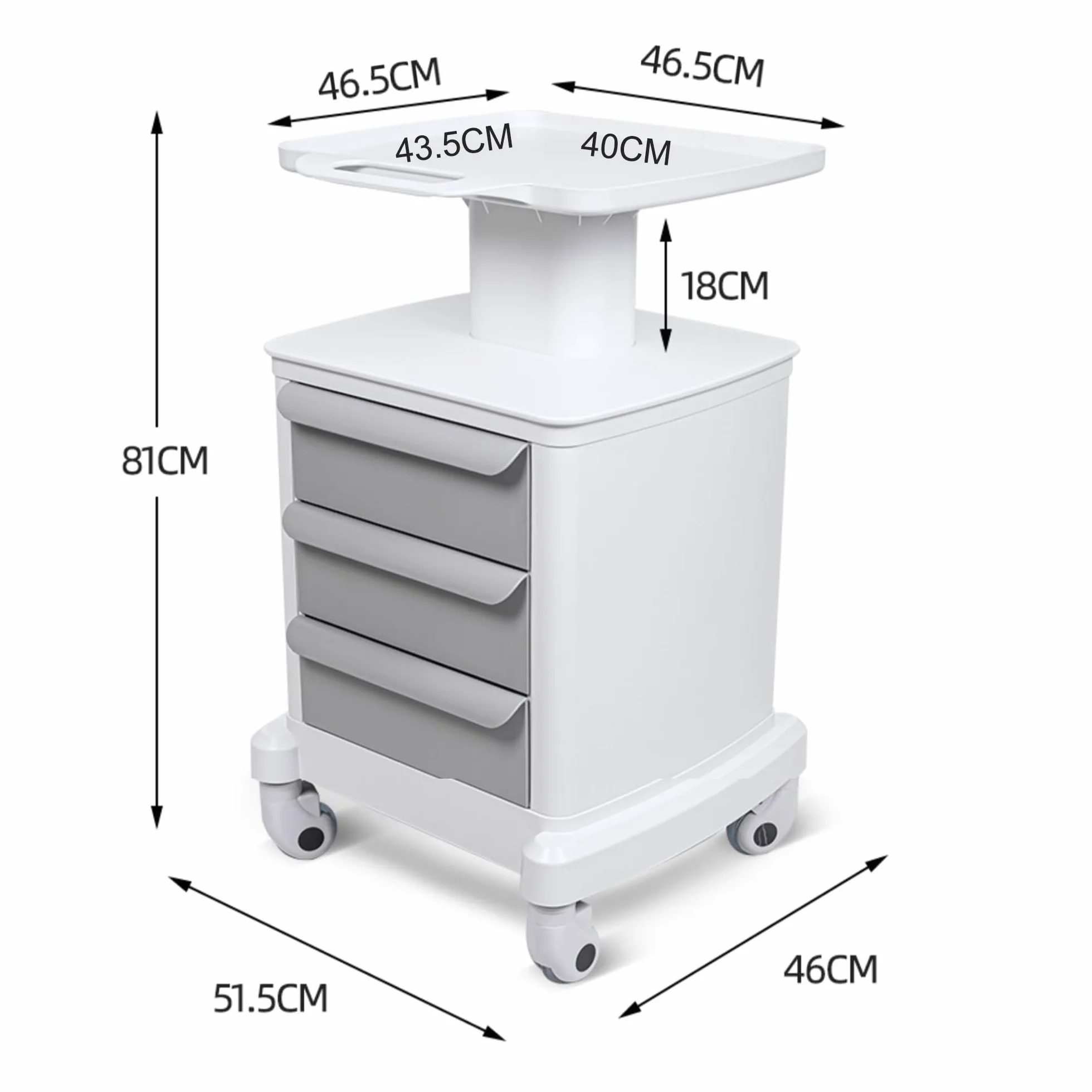 Carrello Professionale con cassetti Carrello Medico con Ruote Carrello con rotelle Carrello Artistico Carrello Medico Carrello di Bellezza per casa Camera da Letto Salone Laboratorio Ospedale