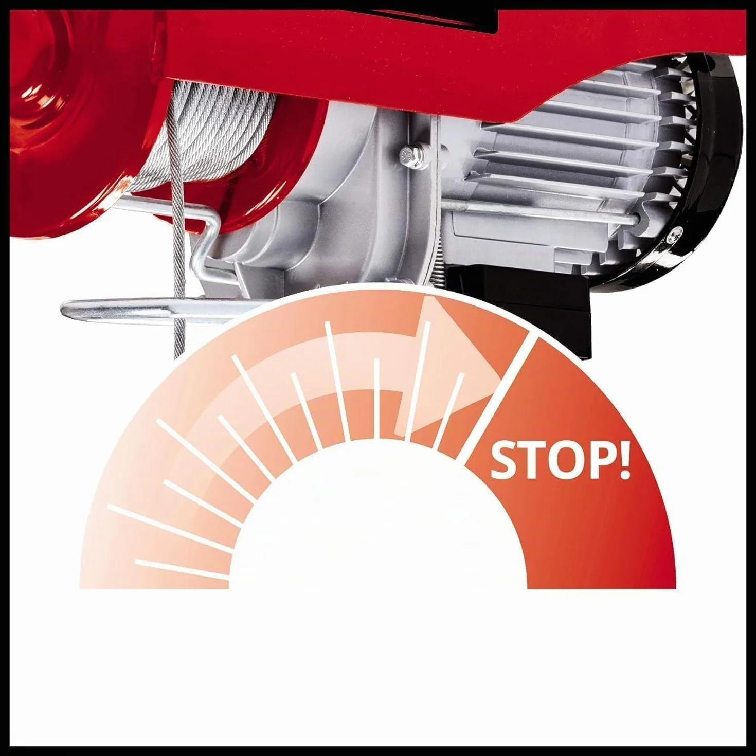 Einhell TC-EH 600 Argano elettrico (220-240 V, 50 Hz, 1050 W portata senza rullo guida 300 kg, portata con rullo guida 600 kg, cavo 18m)