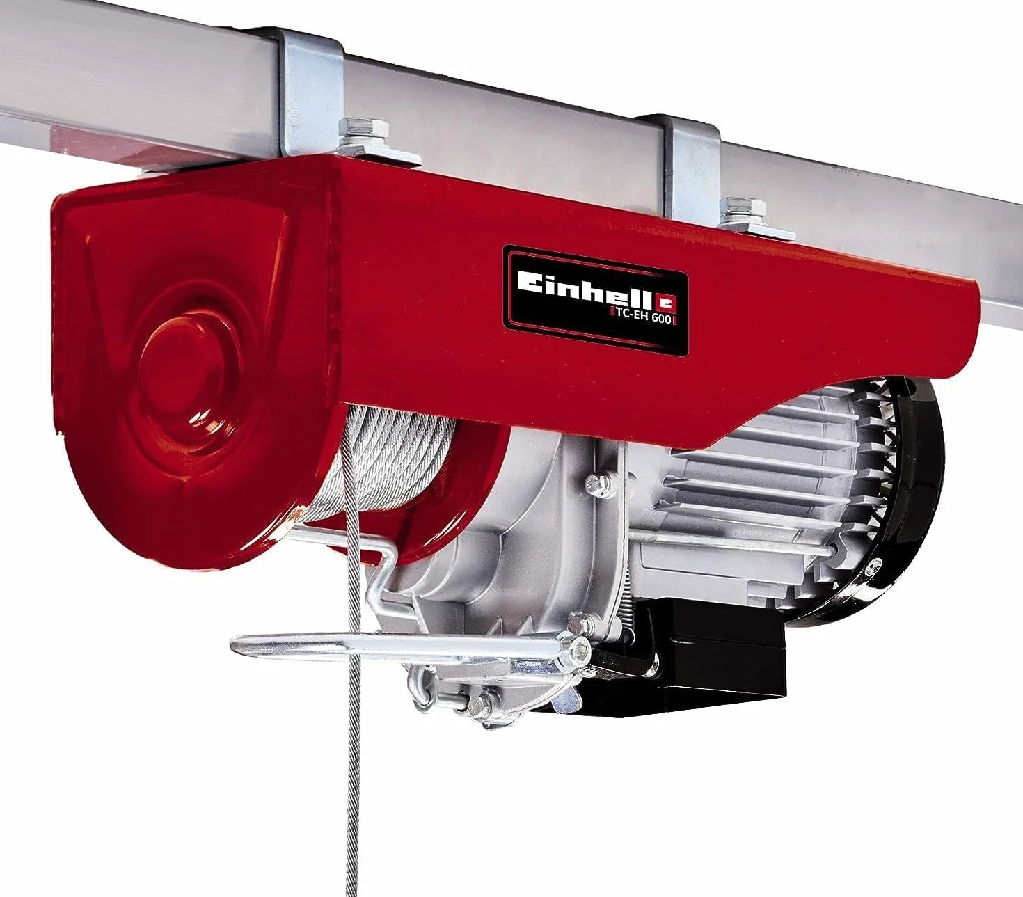 Einhell TC-EH 600 Argano elettrico (220-240 V, 50 Hz, 1050 W portata senza rullo guida 300 kg, portata con rullo guida 600 kg, cavo 18m)