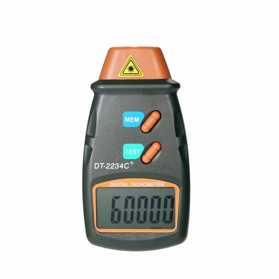 Contagiri per foto digitali portatile senza contatto Tach Range 2.5RPM-99,999RPM Display LCD Misuratore di velocità del motore con 3pcs nastro riflettente