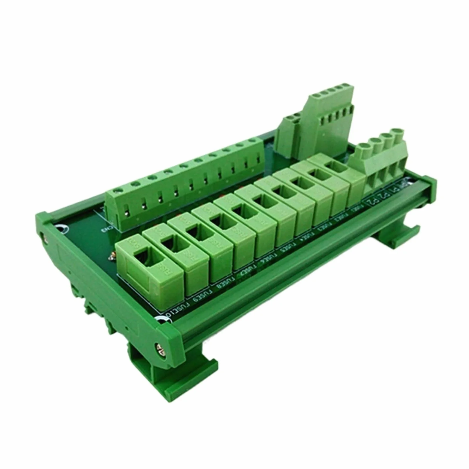 Modulo relè PLC Modulo fusibile, modulo di distribuzione dell'alimentazione con fusibile a 10 posizioni for montaggio su guida DIN