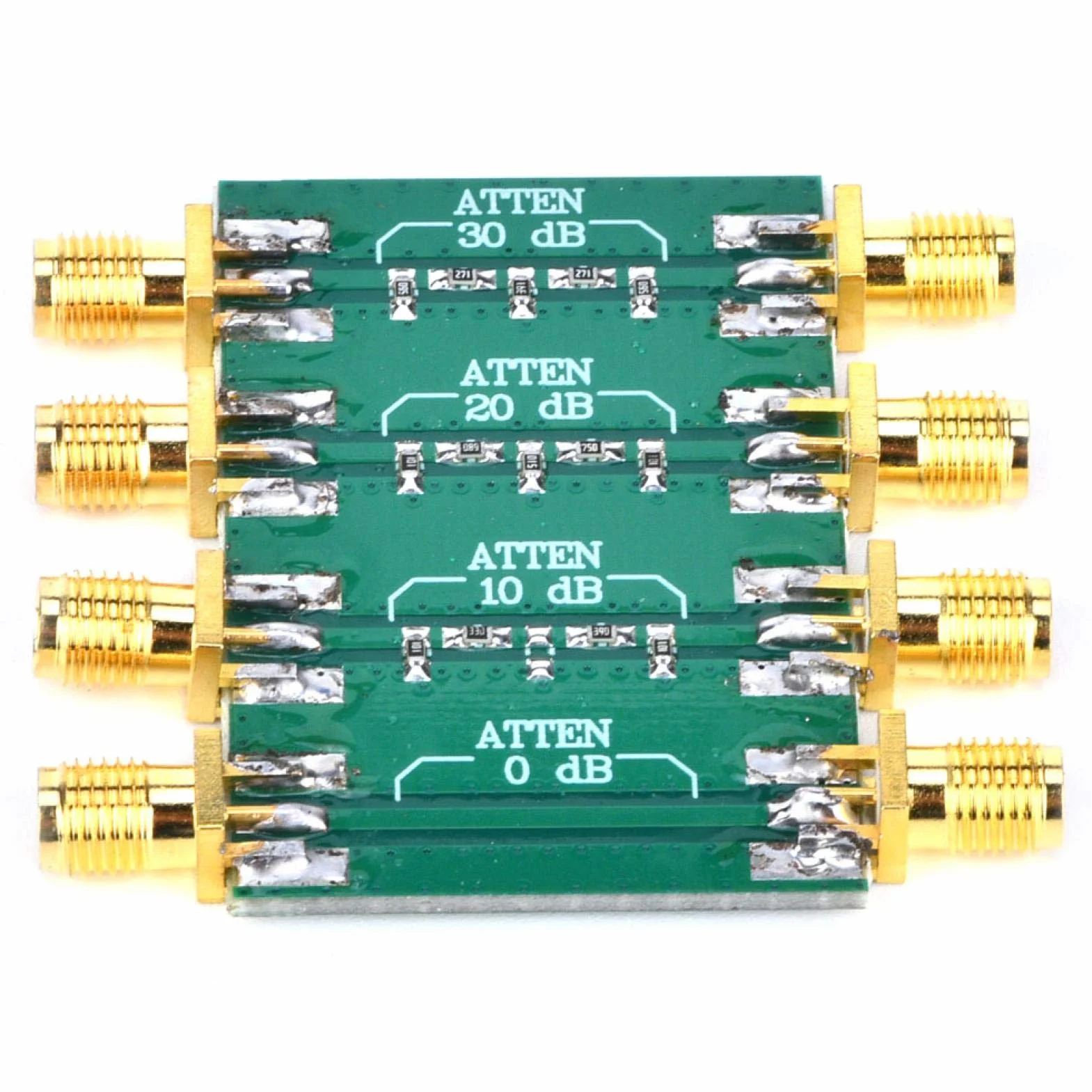 SMA Double Female Head RF Attenuator Highly Reliable Fixed Damper for Electronic Devices Adjust the size of the signals in the circuit.