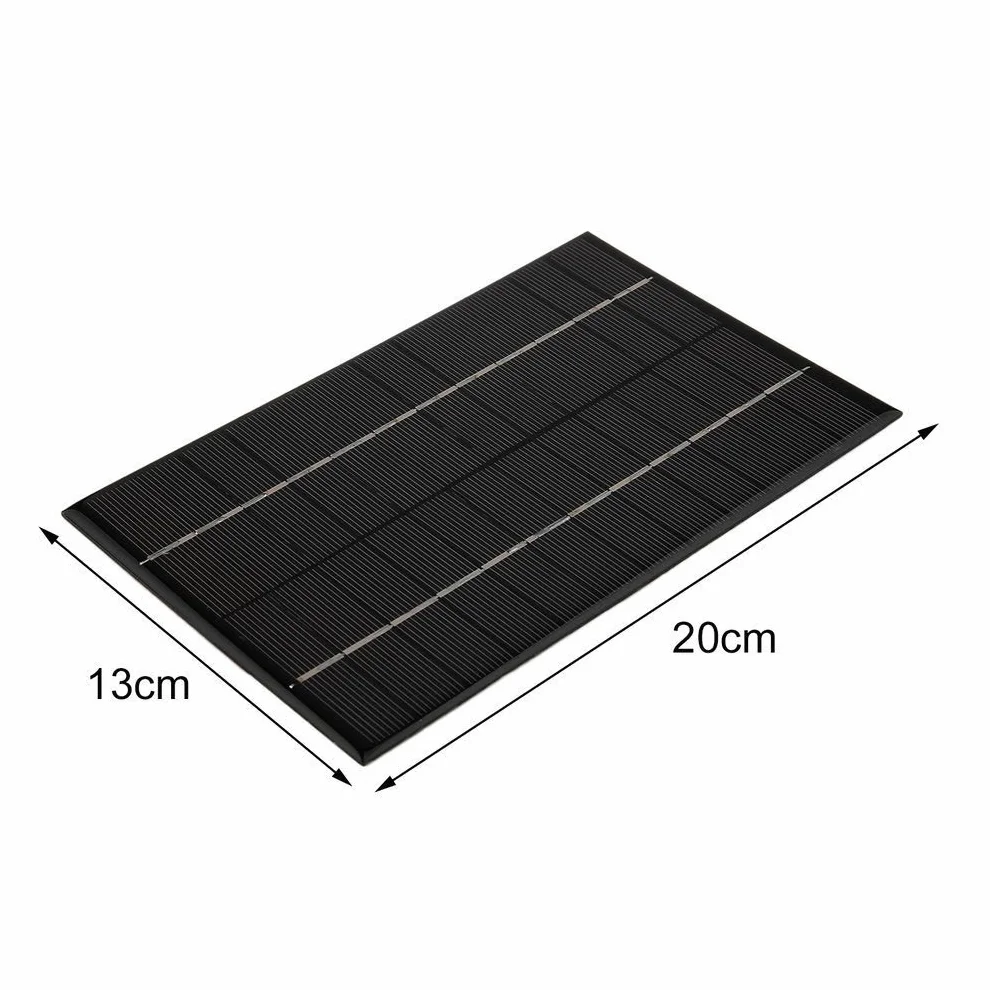 NUZAMAS 4.2W 12V 350ma Mini Pannello Solare Modulo Solare della cella di Sistema Camping Caricabatterie DIY Parti 200mm X 130mm