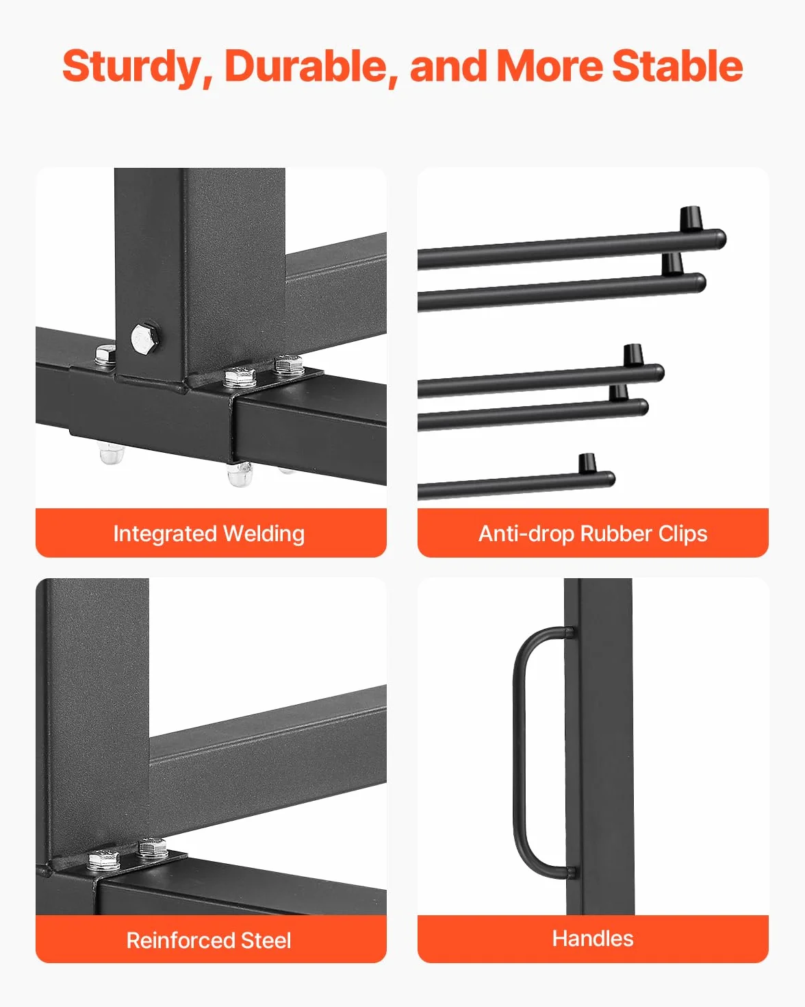 VEVOR Supporto per sedia pieghevole, capacità di carico 361 kg, per 84 sedie/12 tavoli, carrello portaoggetti a doppio strato con ruote e supporti in gomma, grande supporto per sedia, nero opaco