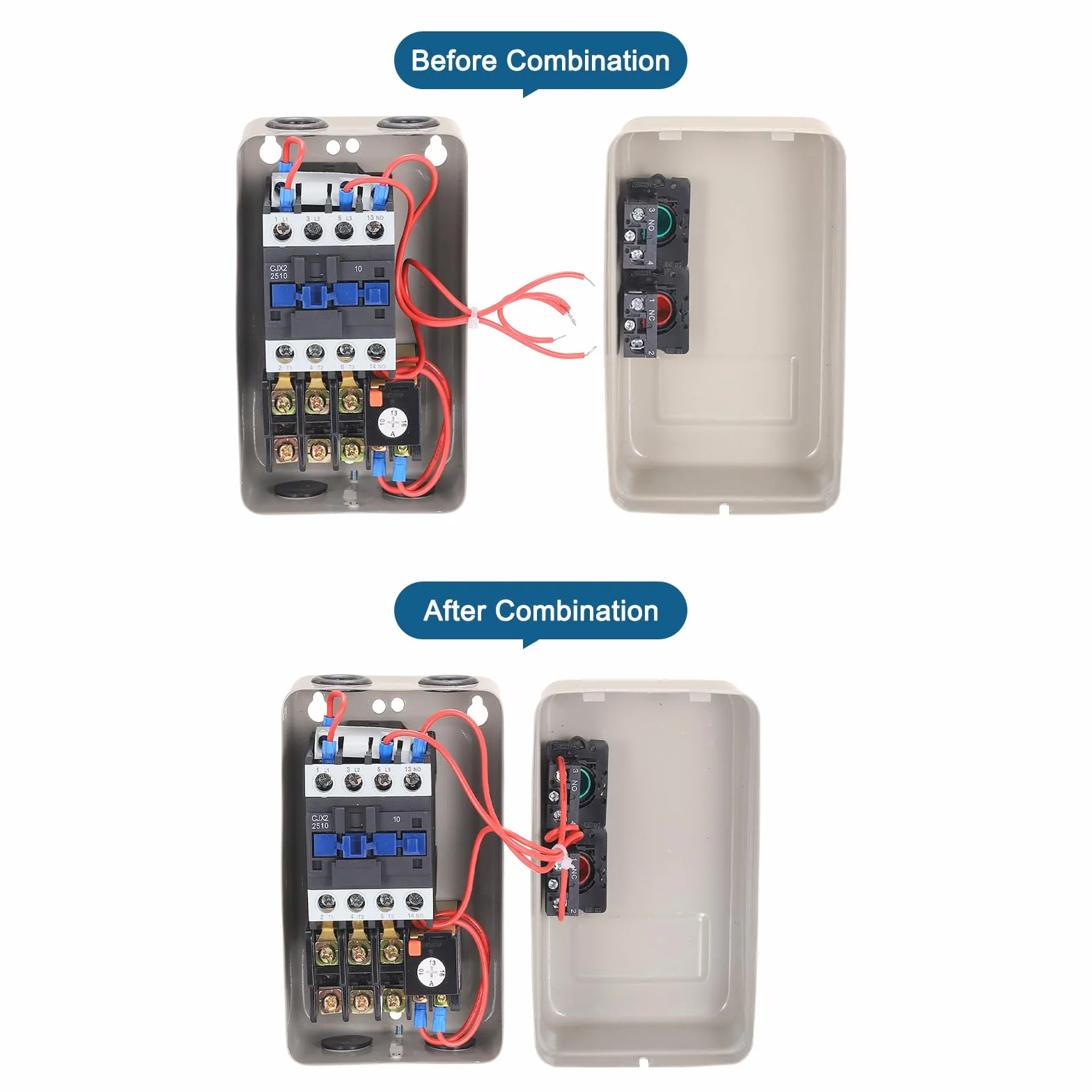 PATIKIL Magnetico Avviatore, 380V 5.5KW 7.5HP, Magnetico Interruttore Motore Avviatore per Aria Compressore