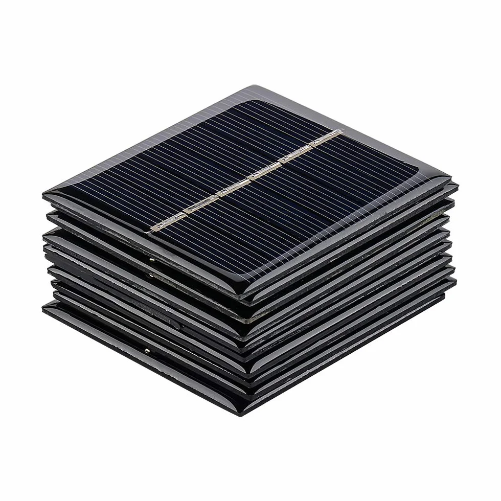AOSHIKE - 10 micro pannelli solari da 3 V, 120 mA, per fai da te, materiale epossidico, per giocattoli elettrici, batterie fotovoltaiche, caricabatterie 60 mm x 55 mm