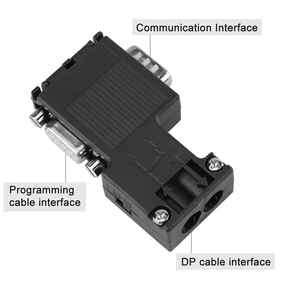90 ° Interfaccia Cavo di Programmazione Profibus Connettore Compatibile PLC 6ES7 972-0BB12-0XA0 con Interfaccia Cavo DP