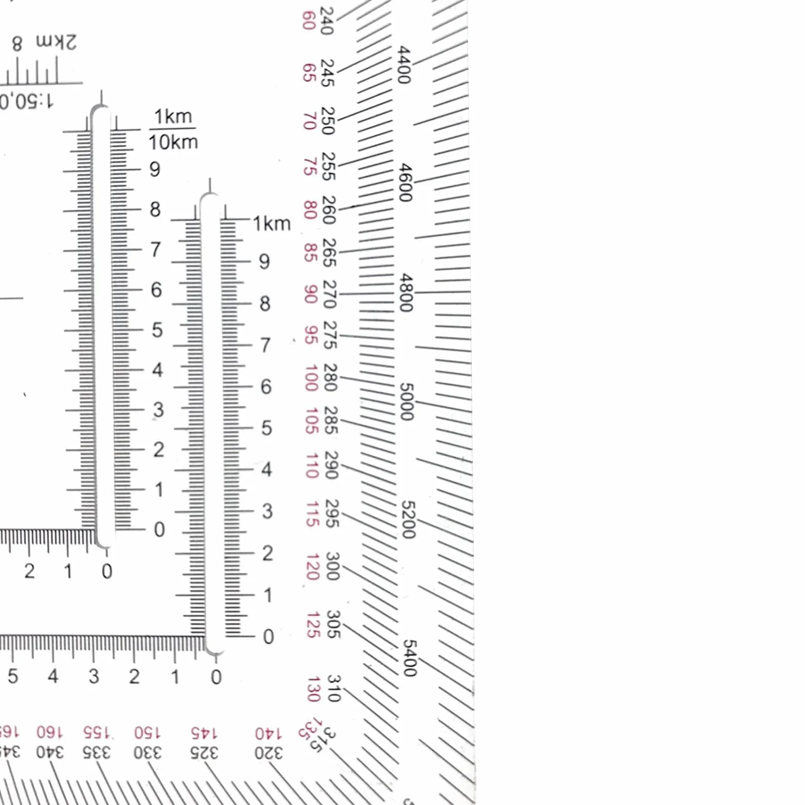 Puco MGRS UTM Coordinate Grid Reader Goniometri Scala di Coordinate Mappa Topografica Righello