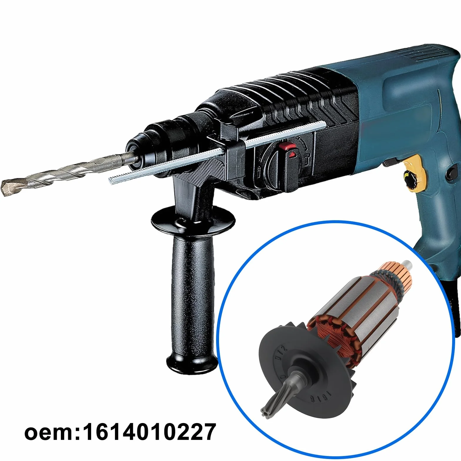 EMSea Rotore Per Indotto Per Trapano A Percussione Elettrico 6 Denti 1614010227 Compatibile Con Bosch GBH 2-24 DSR GBH 2 SR GBH 2-24 DFR